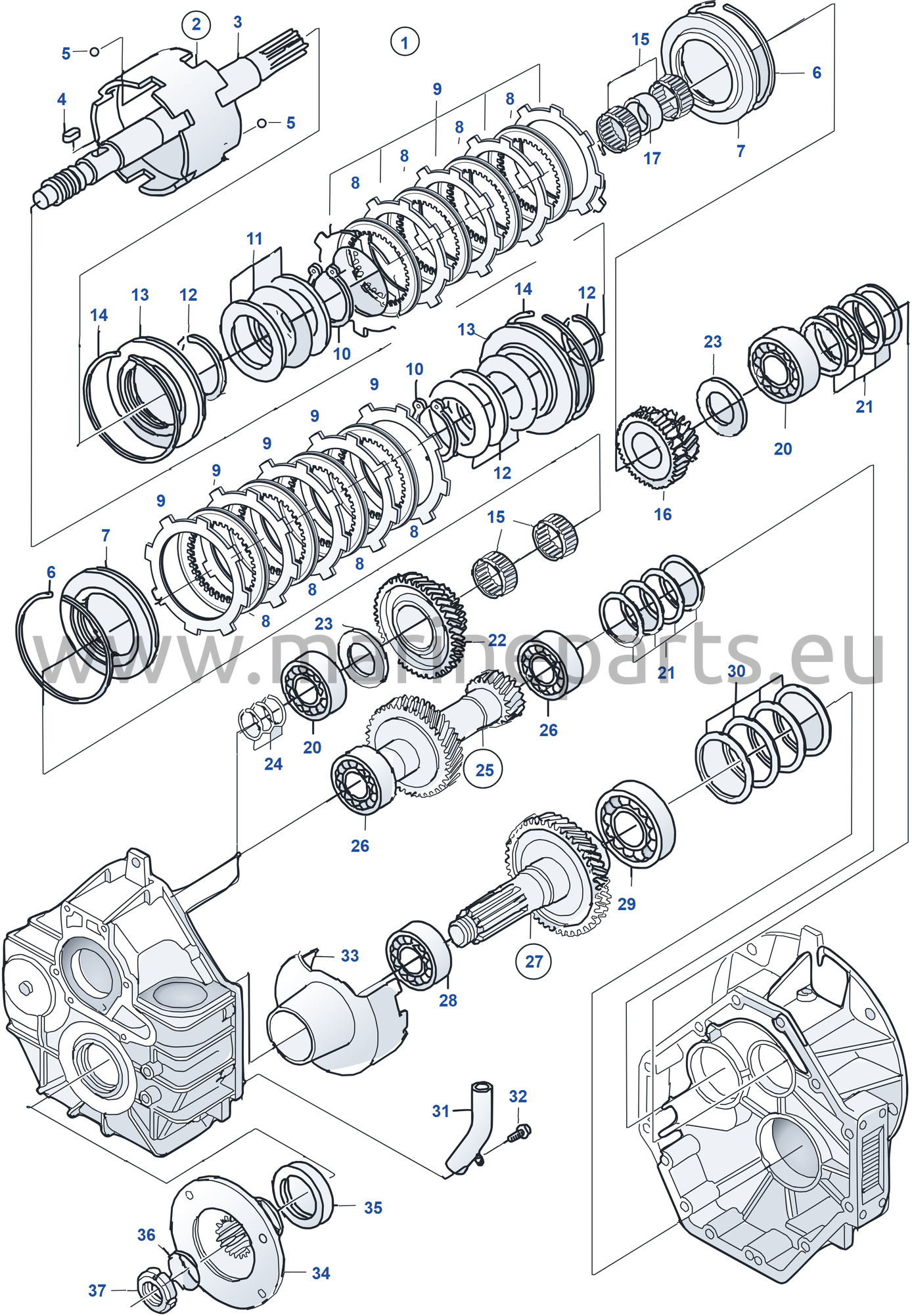 Reverse Gear HS45A-B Components