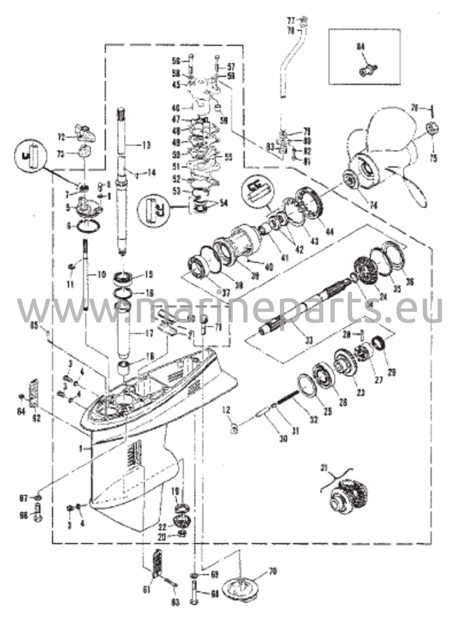Vaihteiston kotelon kokoonpano