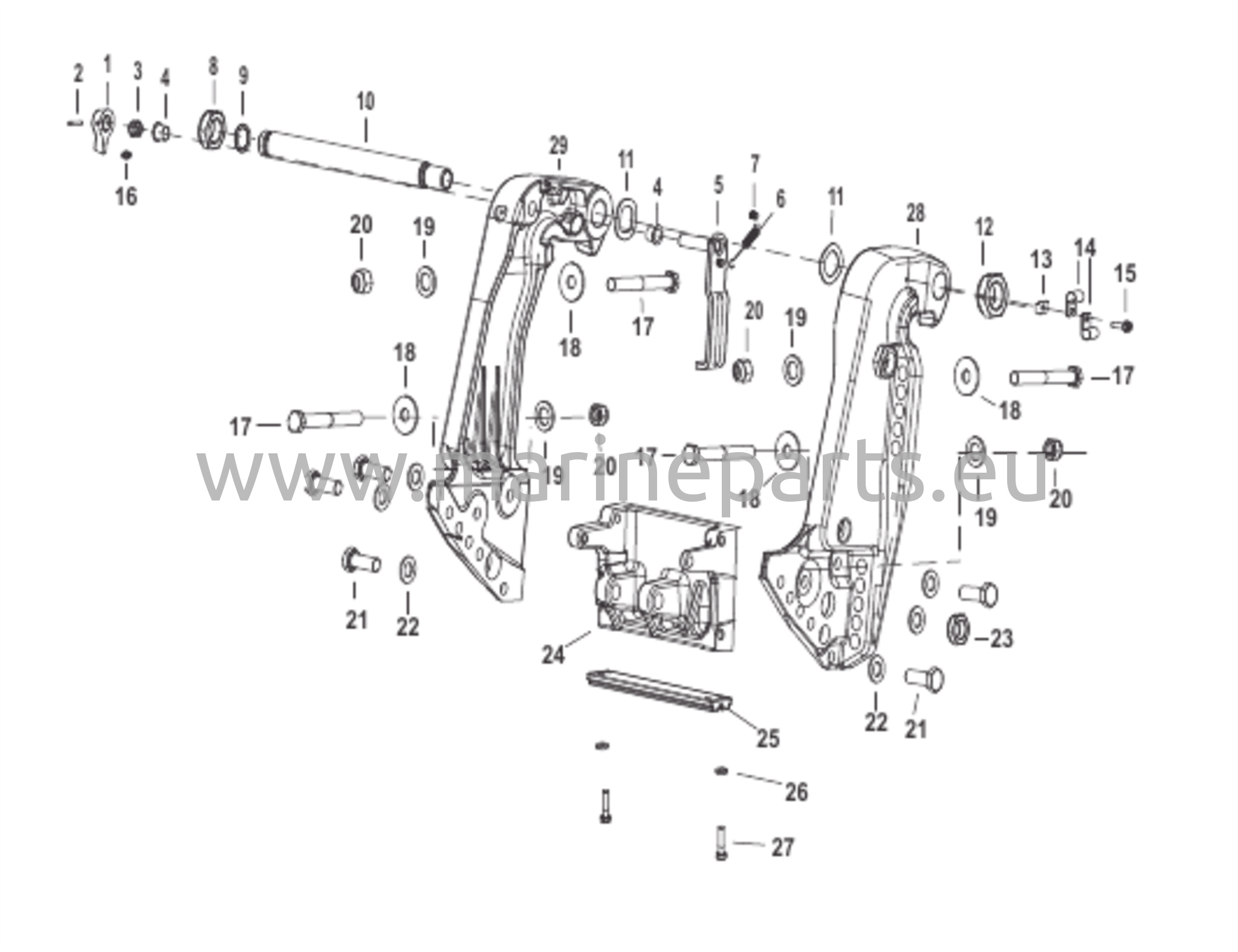 Peräpeilin kiinnike