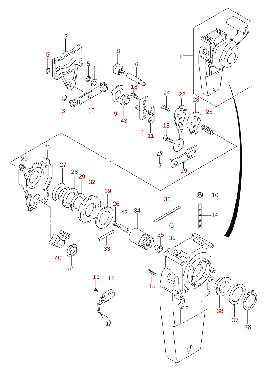Concealed remote control (2) (optional)