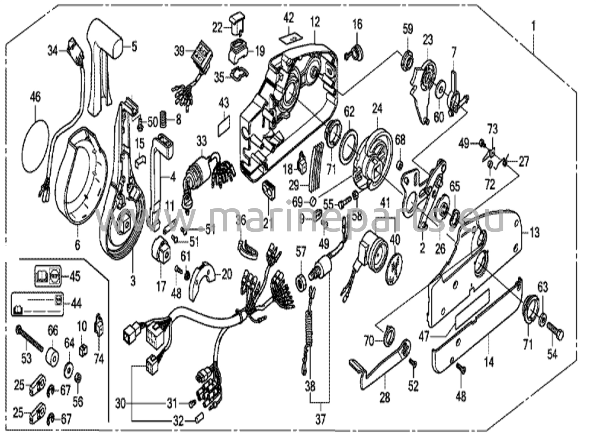Fjärrkontroll (nhk mec) (handtagslock = krom)