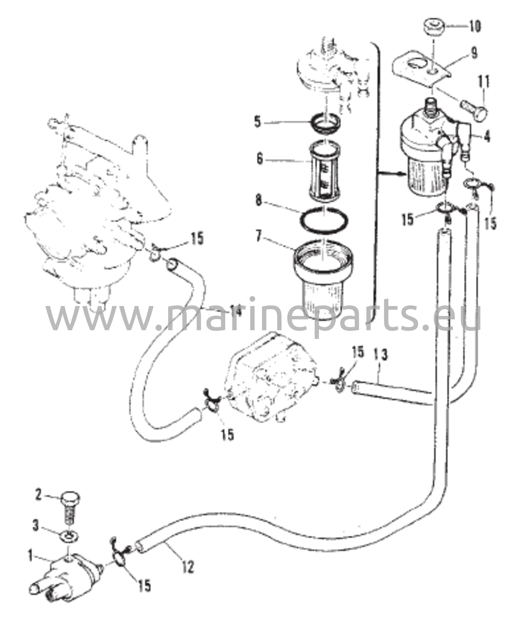 Polttoaineputket ja suodatin