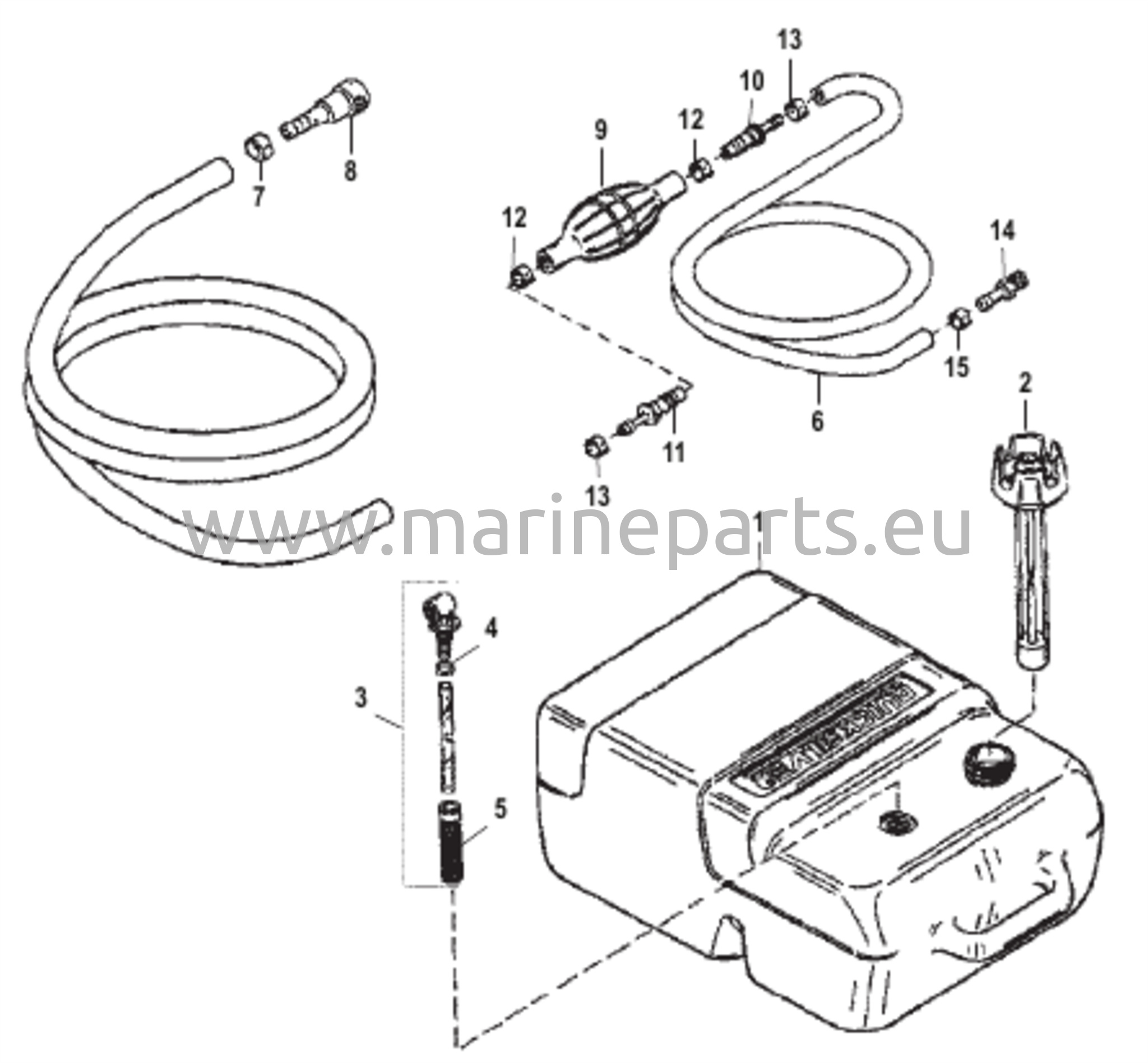 Polttoainesäiliö (muovi - 6,6 gallonaa)