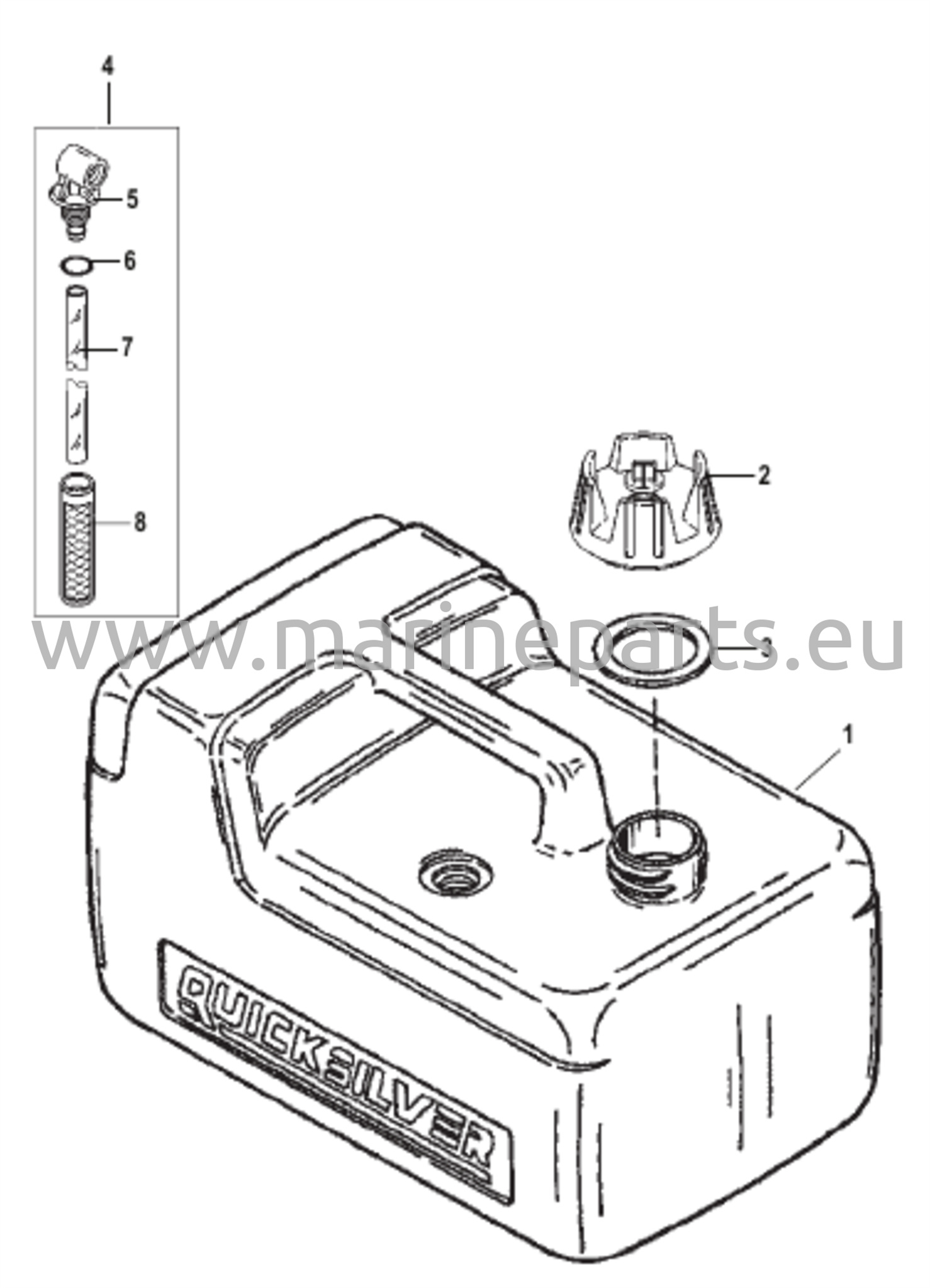Polttoainesäiliön kokoonpano (3,2 gallonaa)