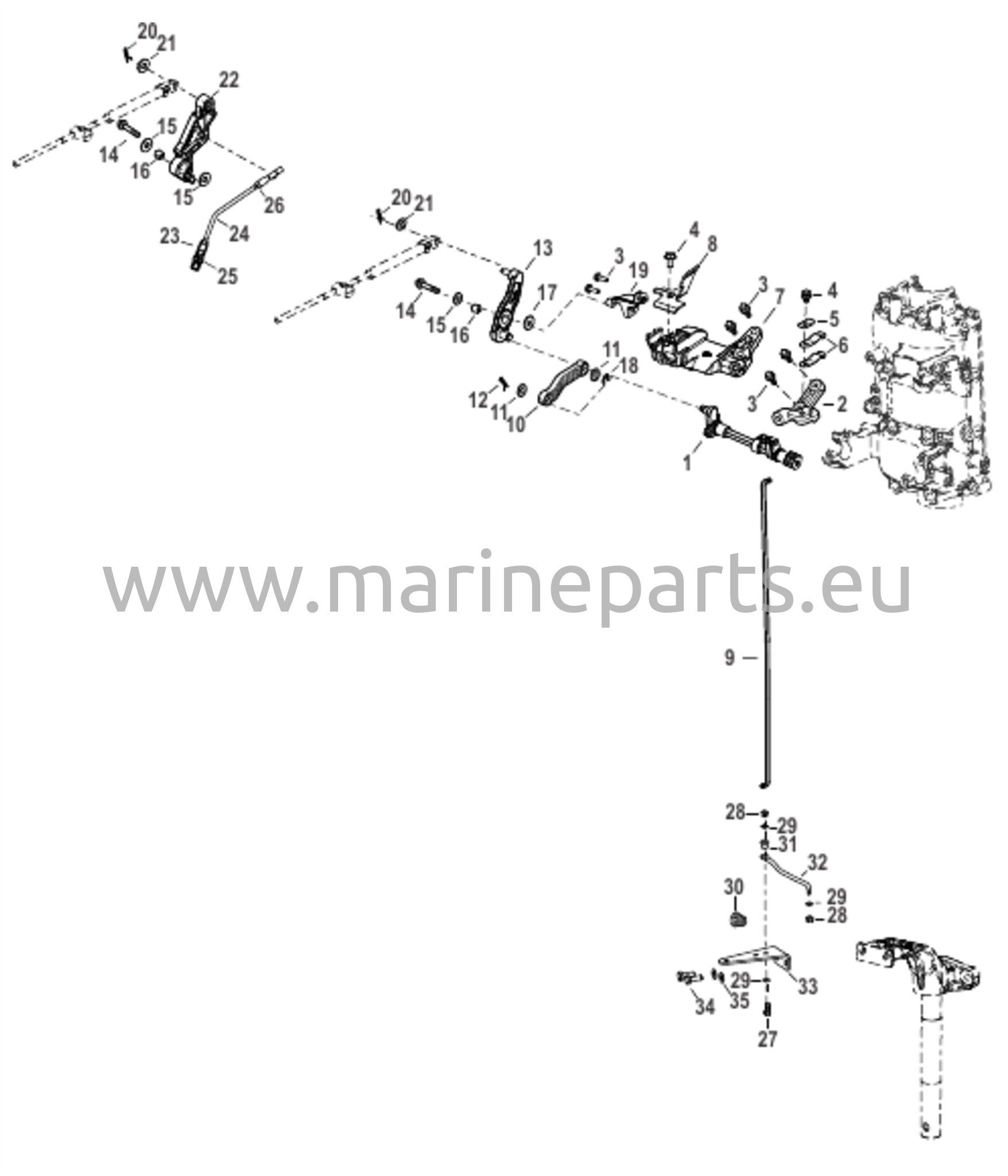 Kaasu- ja vaihdevivuston etäohjaus