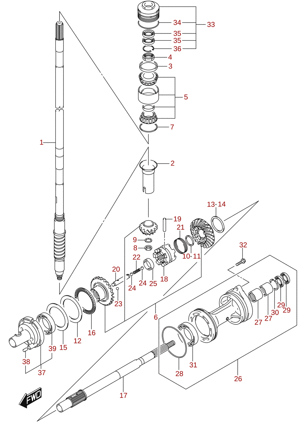 Transmission (DF225T, DF250T)