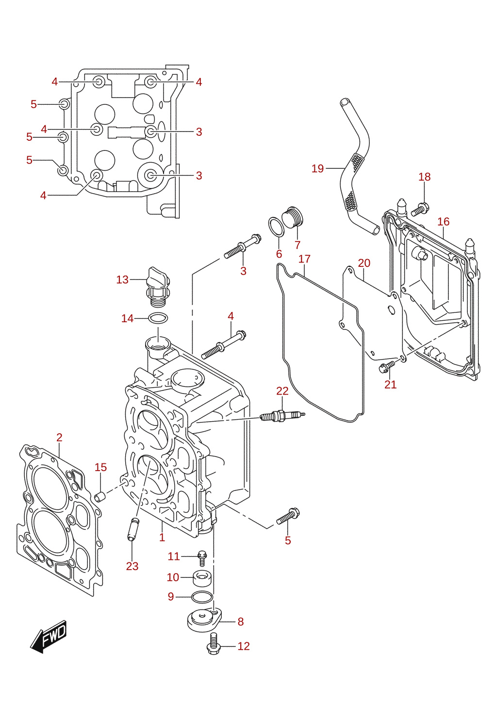Sprängskisser för Suzuki DF8A, DF9.9A (P01) 2016 [DF8A_P01_016]