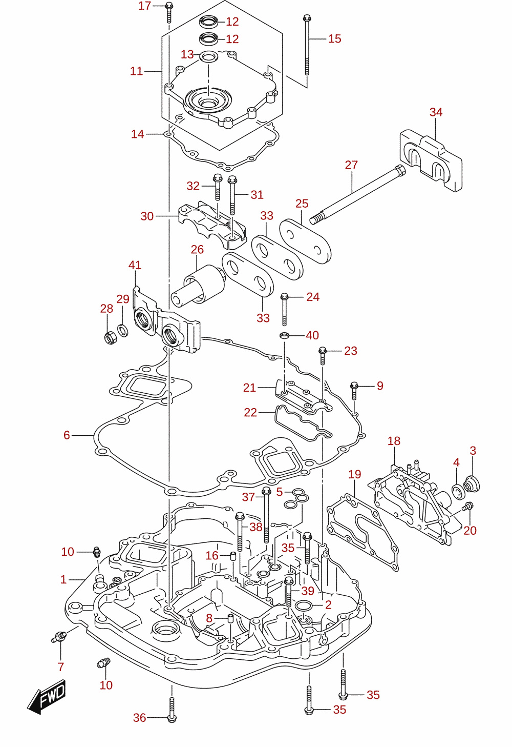 Motorhållare (DF250A, DF300A)