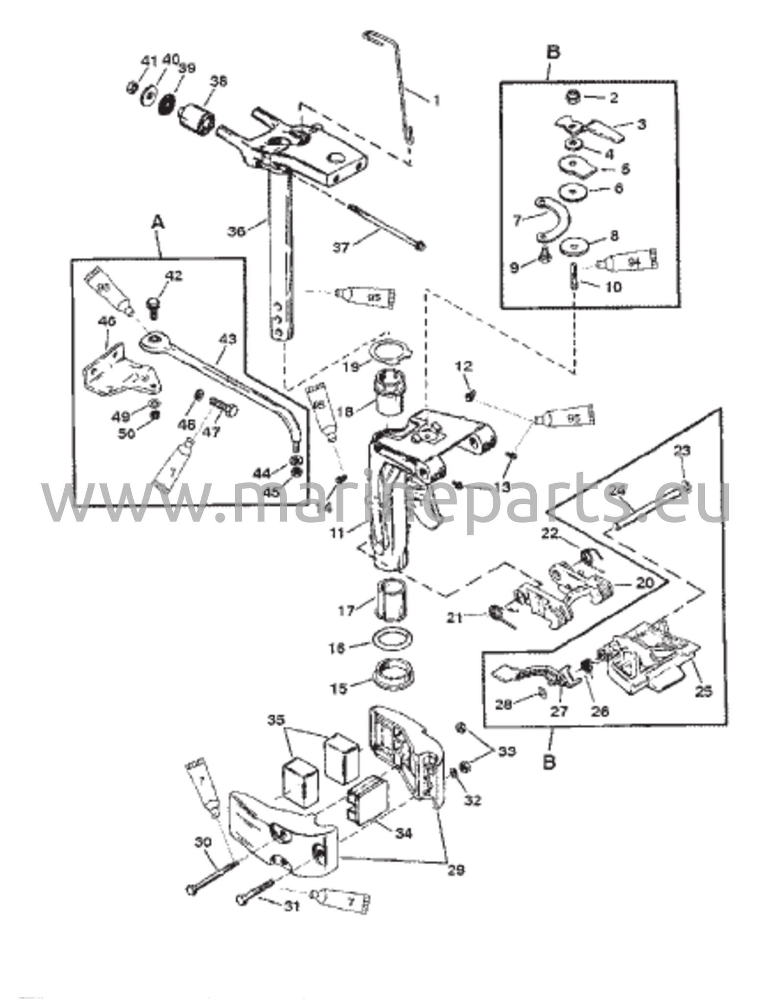 Kääntyvän kiinnikkeen kokoonpano