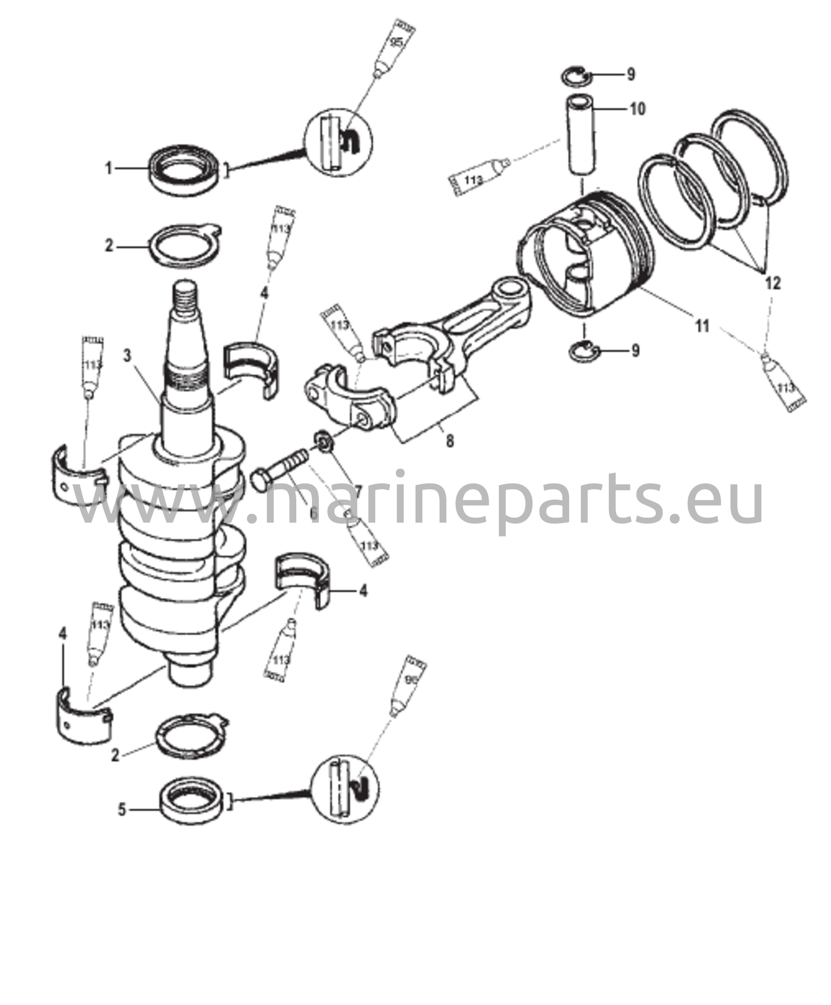 Kampiakseli, männät ja kiertokanget