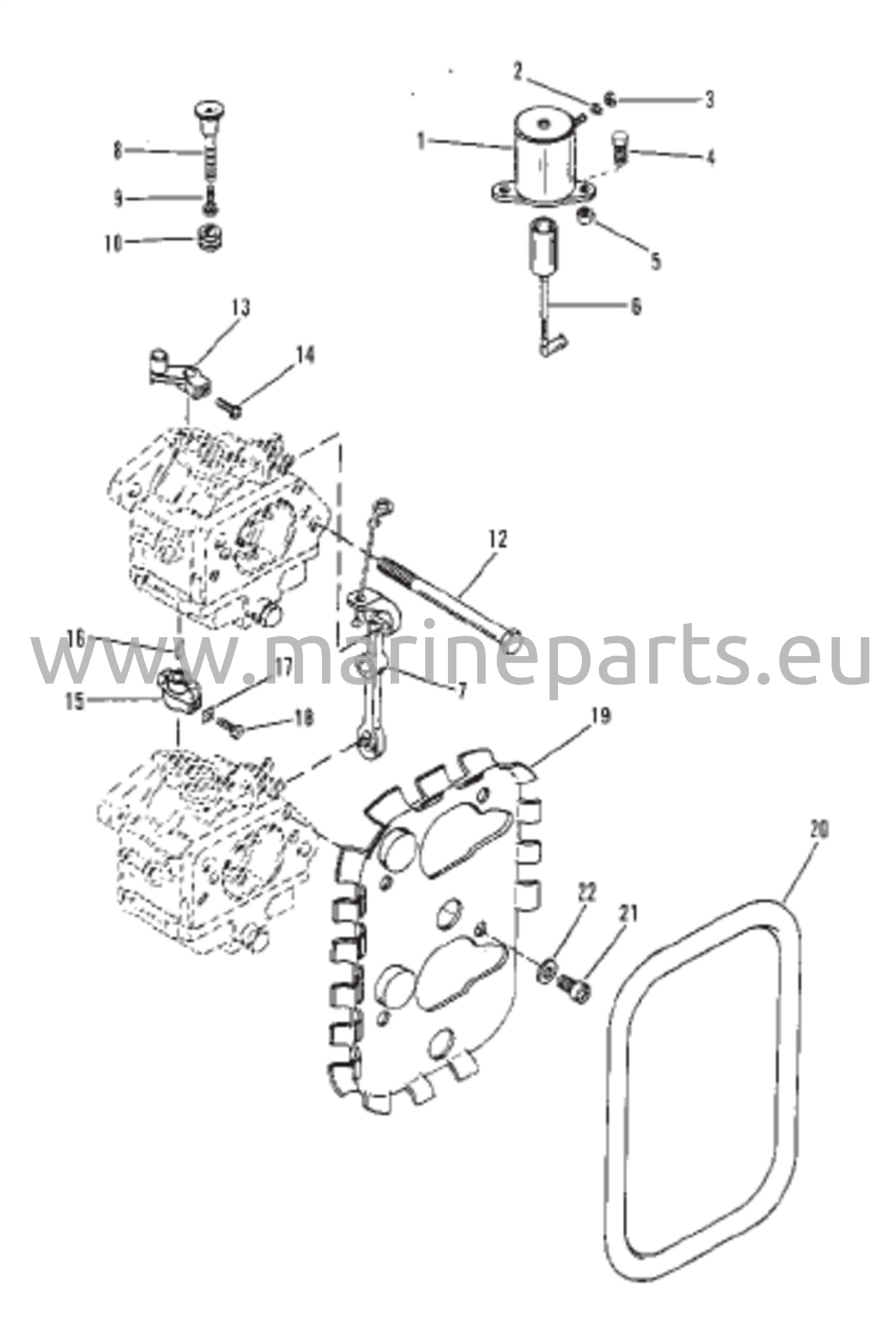 Kaasukarbiuratorin vivusto ja kuristimen solenoidi