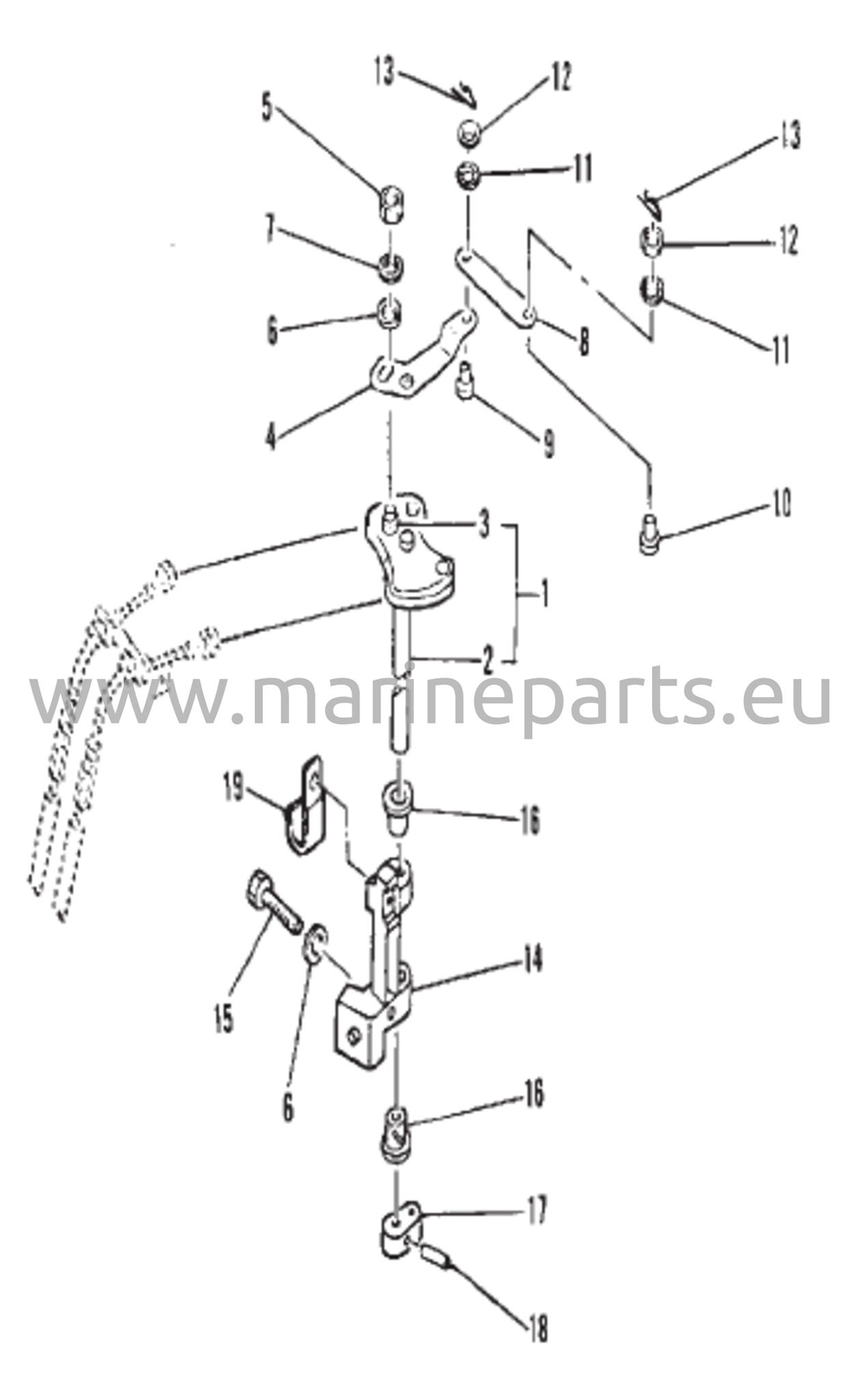 Kaasukahvan vipuyhdistelmä