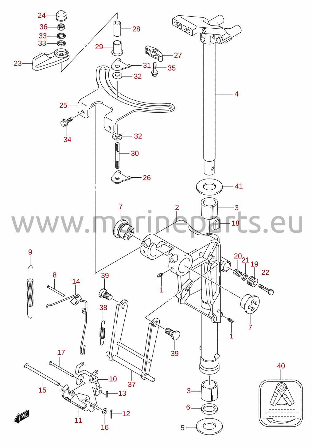 Swivel bracket (DF8A, DF9.9A)