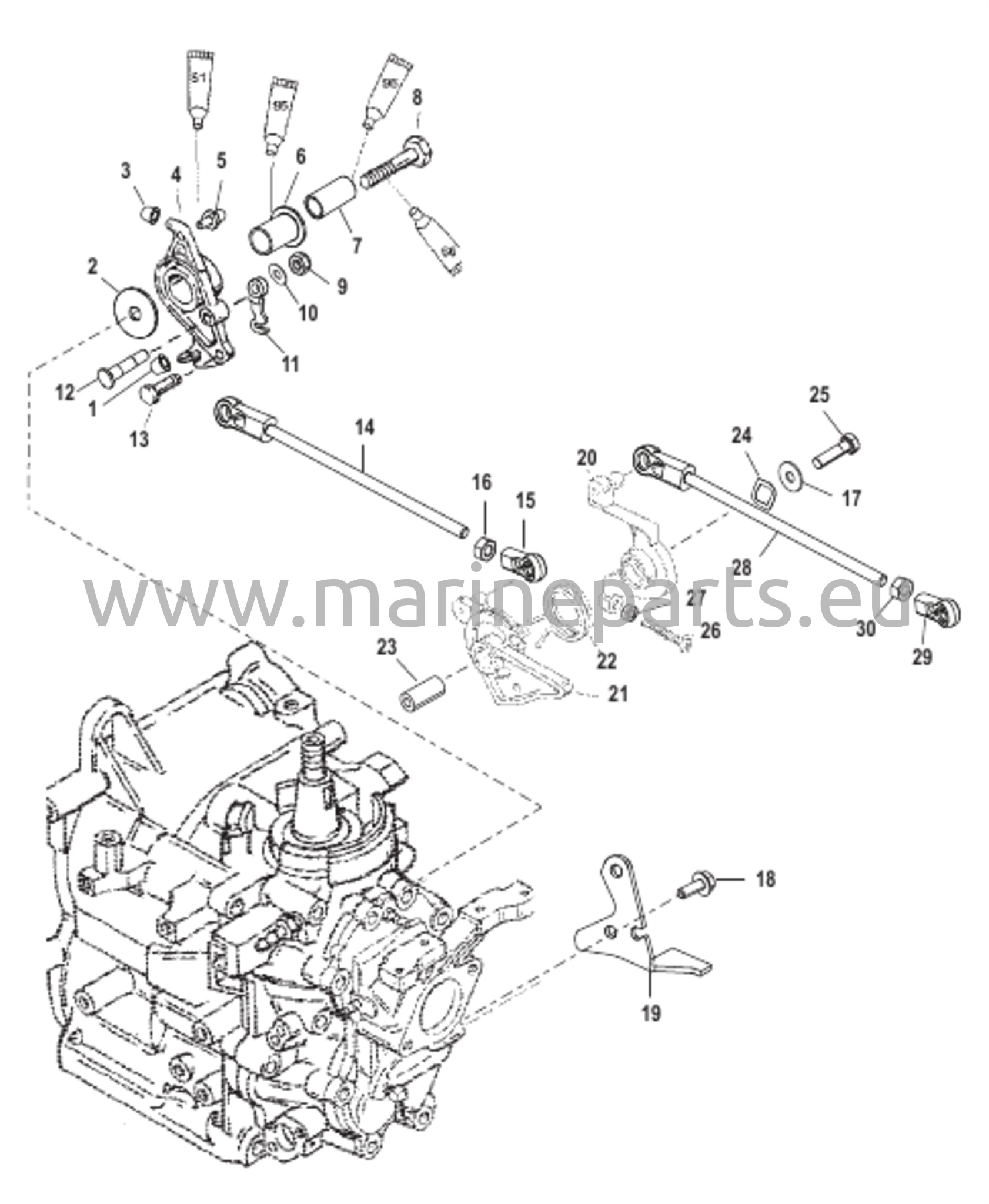 Kaasukahvan vipuyhdistelmä