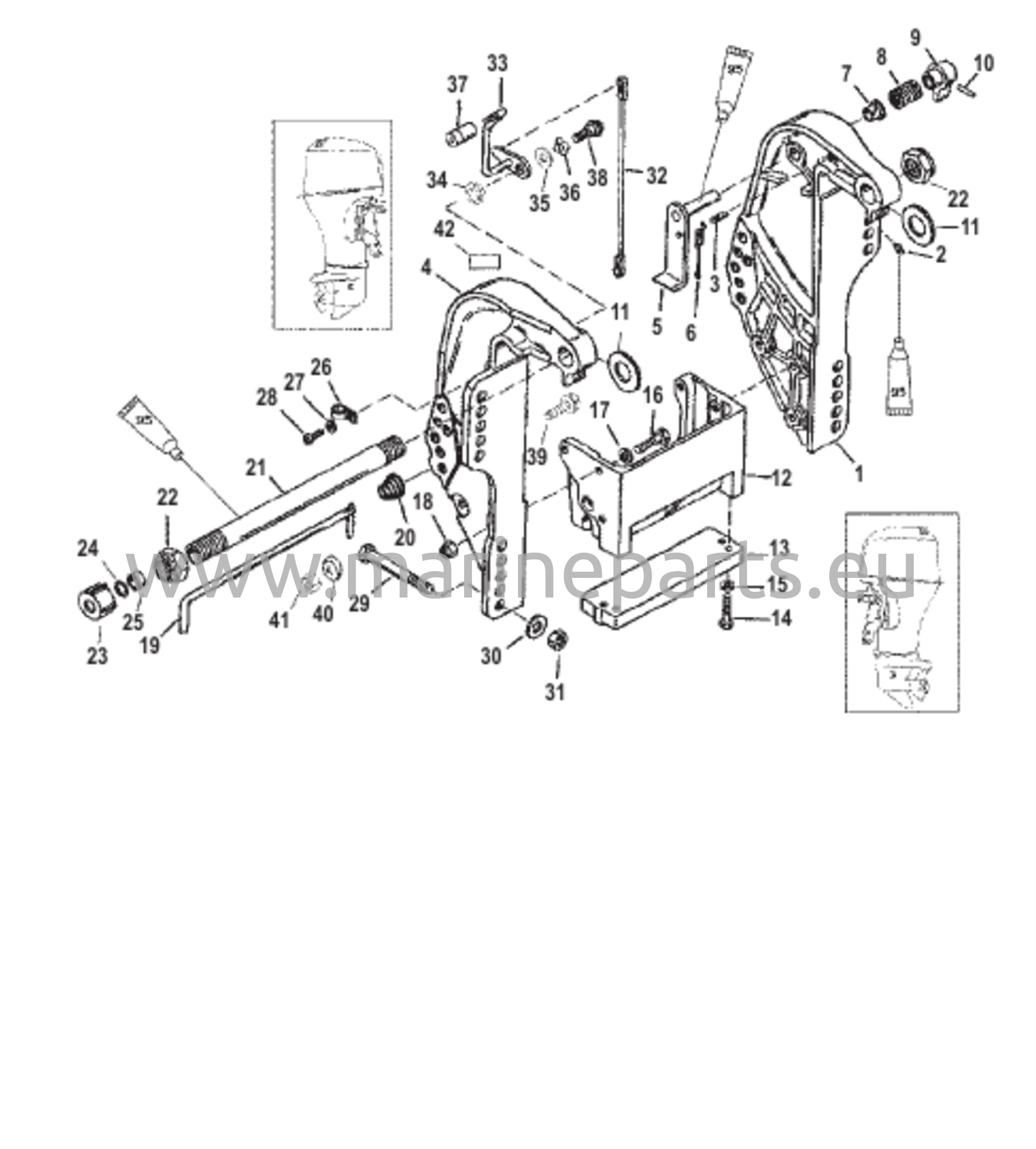 Peräpeilin kiinnike