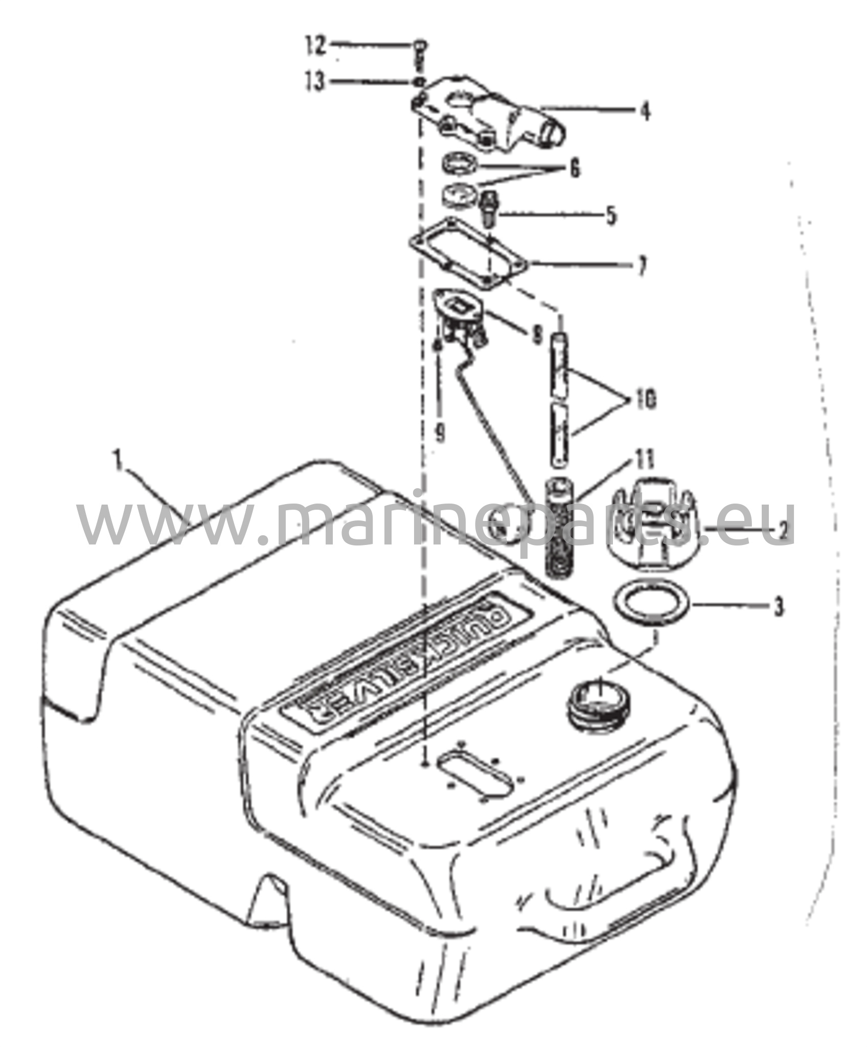 Polttoainesäiliö ja polttoaineputki (muovi)