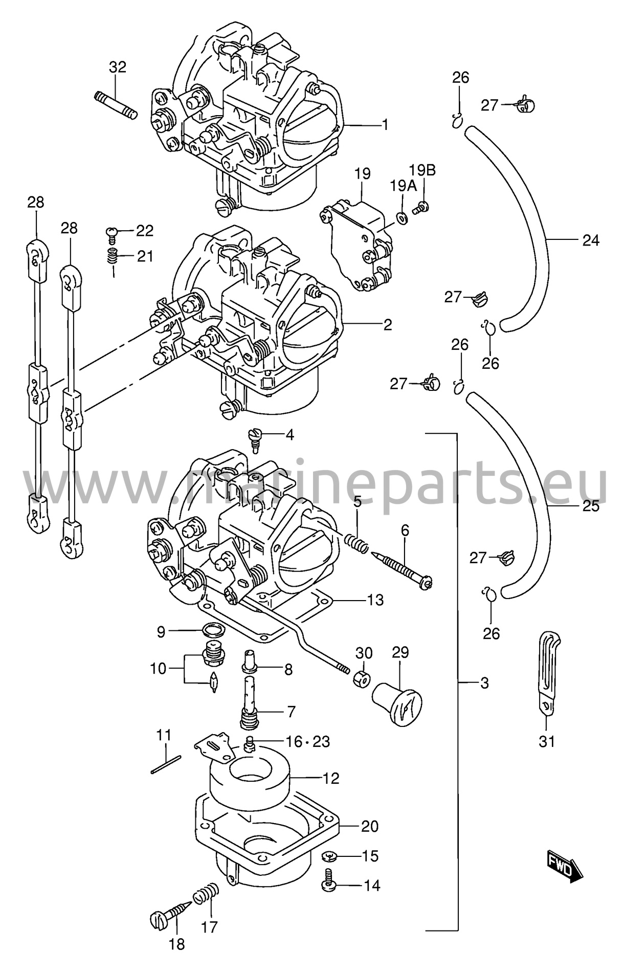 Karburator (DT75MQ, DT85MQ, DT85QH)