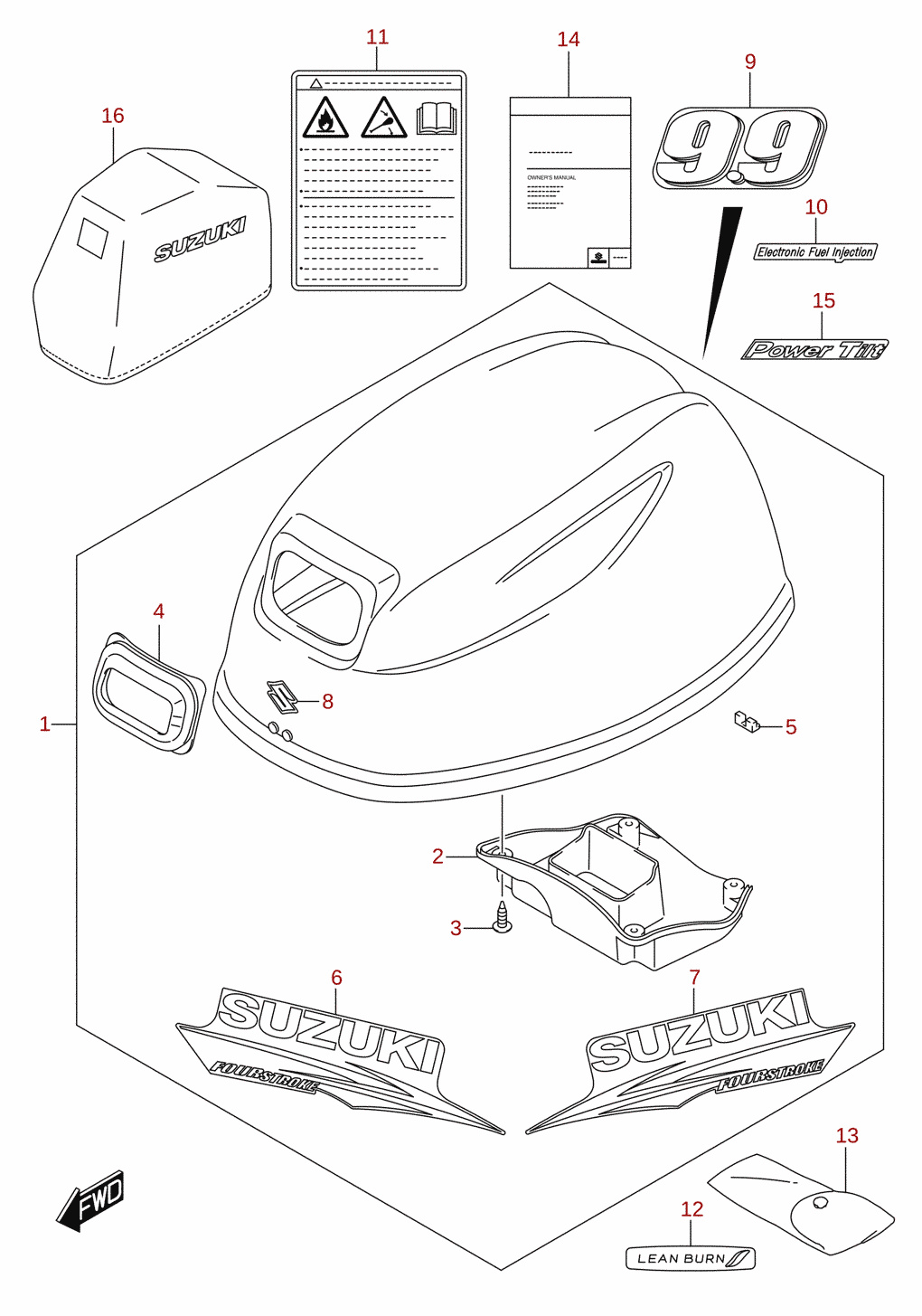 Engine cover (DF9.9BT)