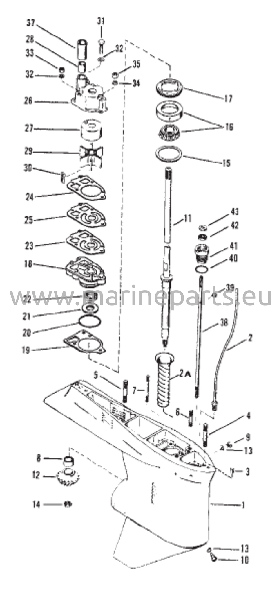 Vaihteiston kotelo (voimansiirtoakseli) (valukappale #1674-814247C)