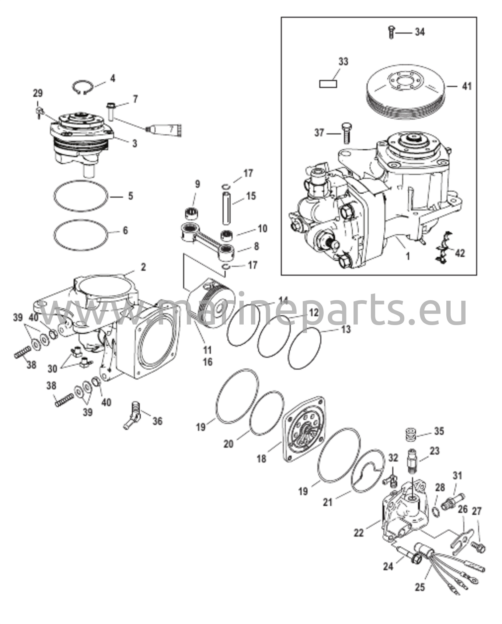 Air Compressor Components SN 1B884880 and below 
