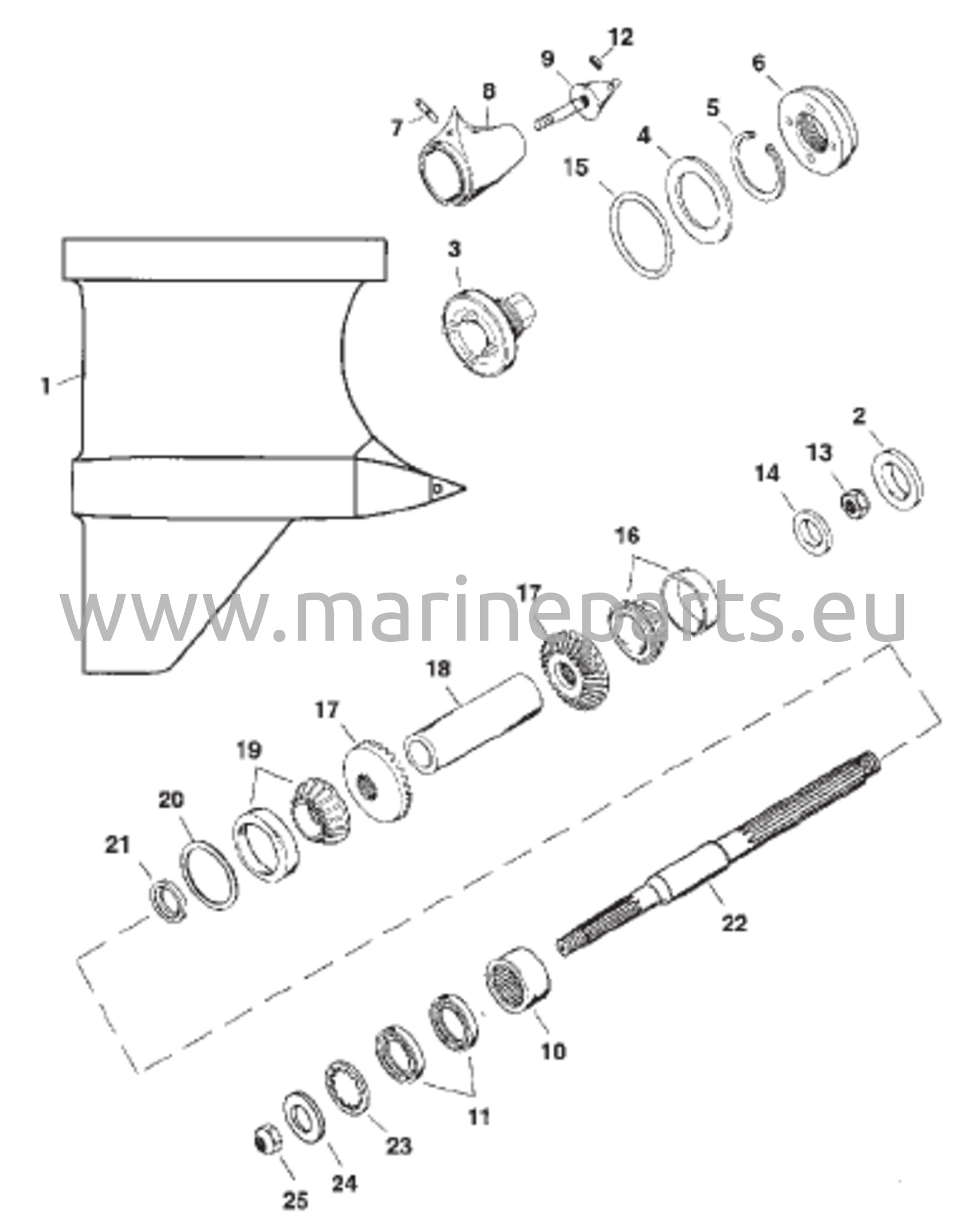 Vaihteiston kotelo (voimansiirtoakseli) (VI SSM)