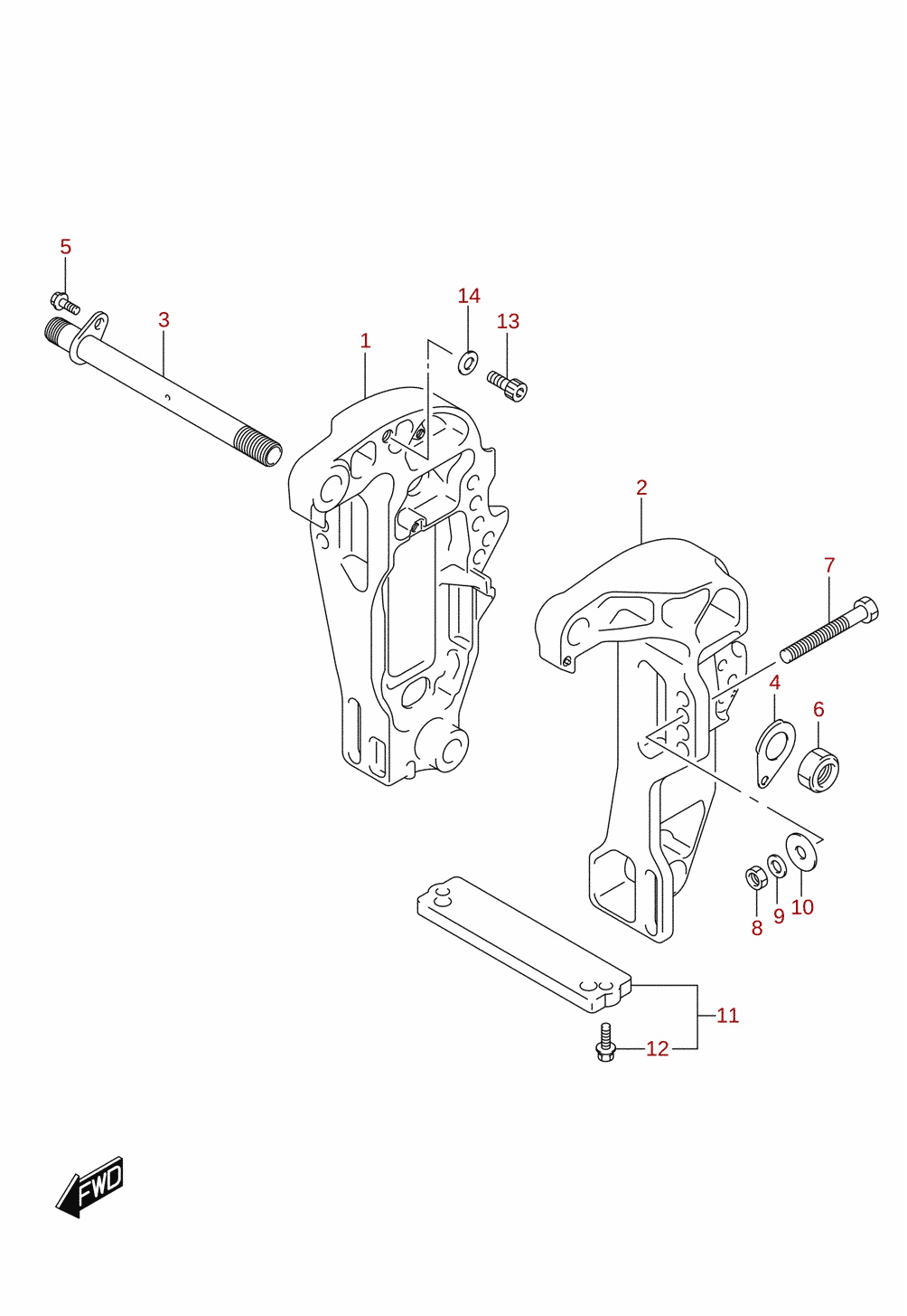 Clamp bracket (DF40AST, DF60A)