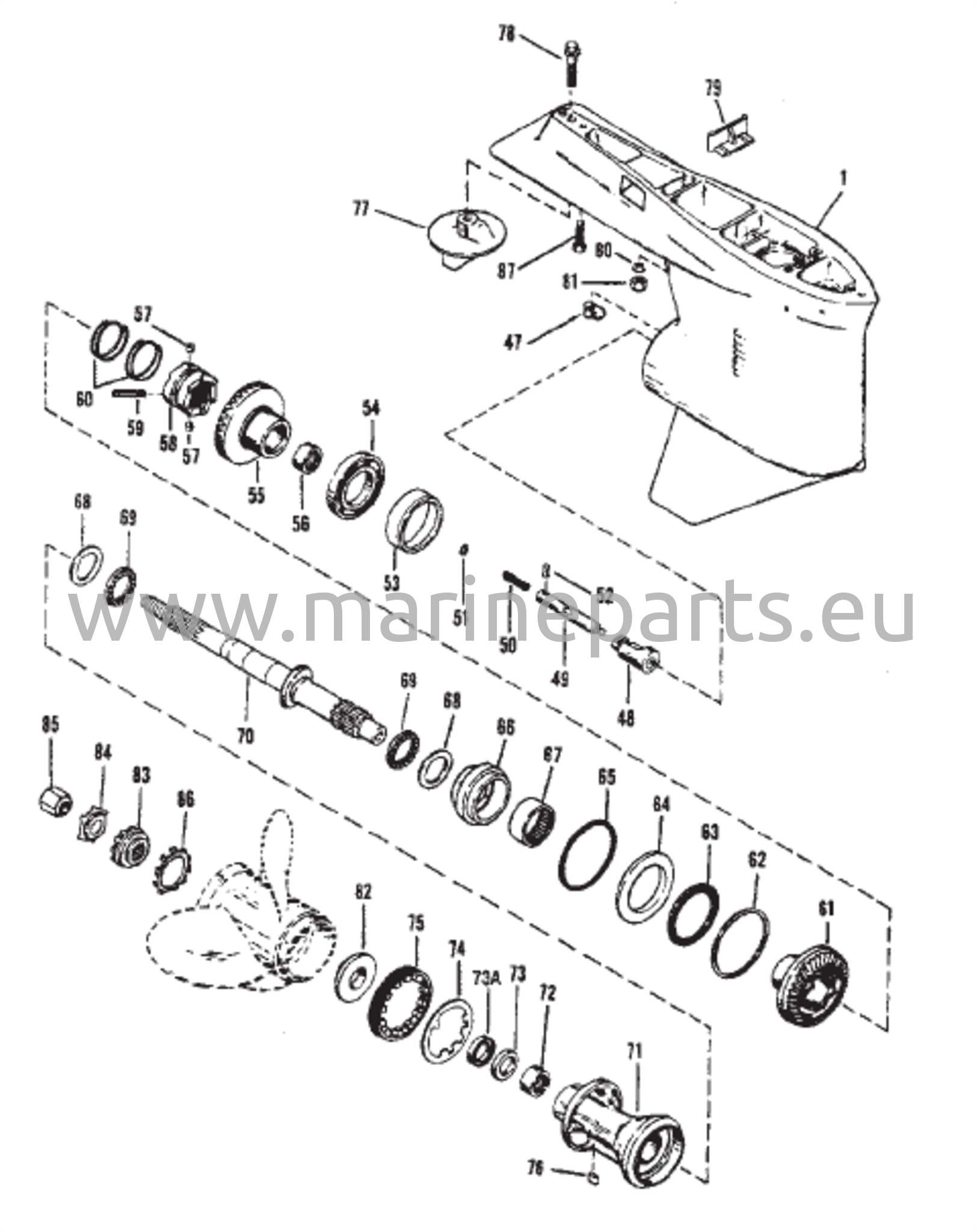Vaihteiston kotelo (voimansiirtoakseli) – Vastakierto