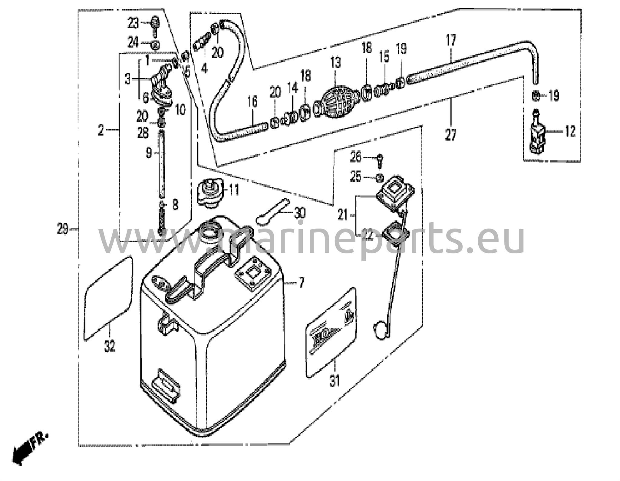 Integrerad bränsletank