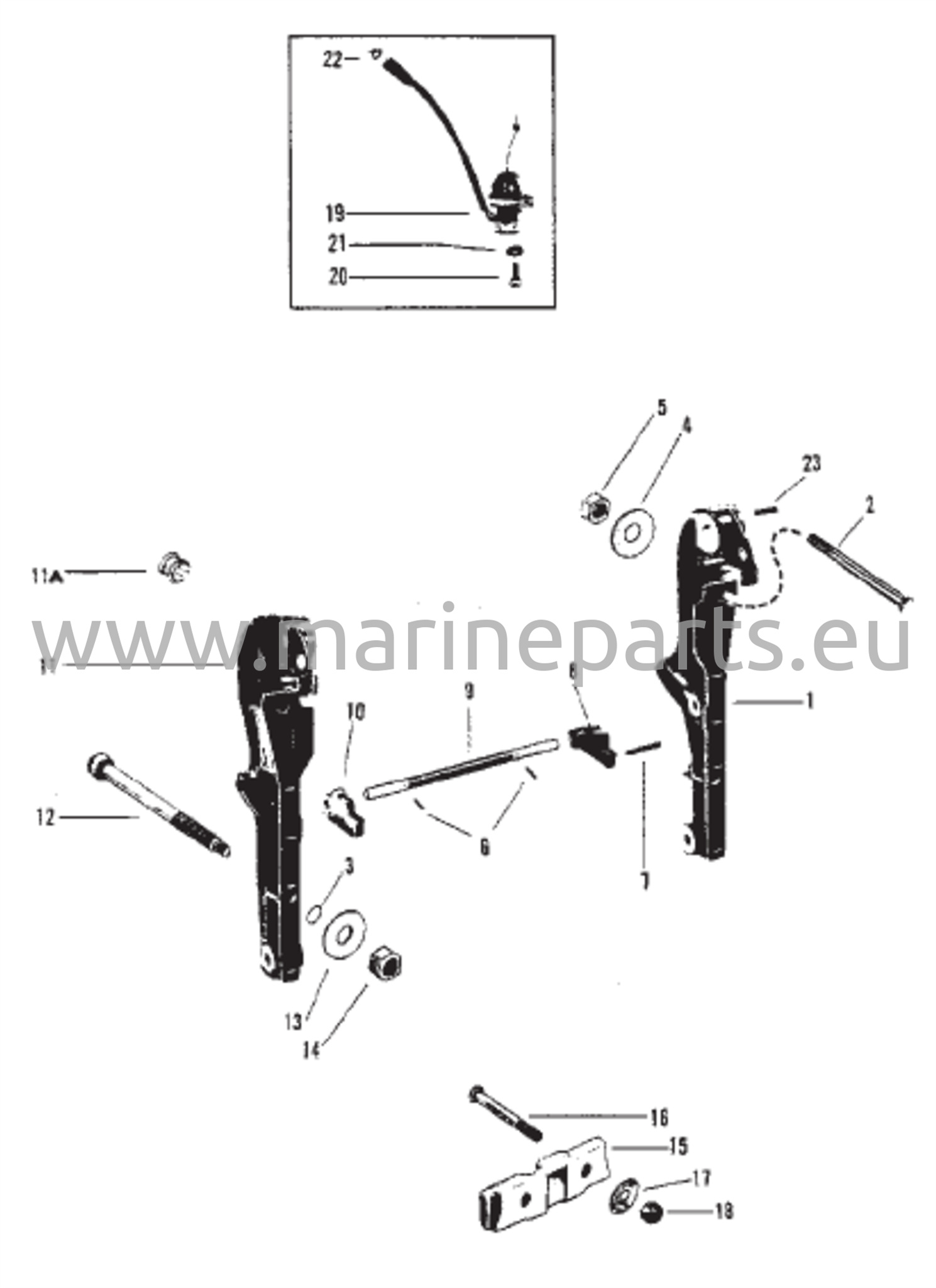 Transom Brackets (S/N-USA-5503246/AUS-8062734 and Below) 