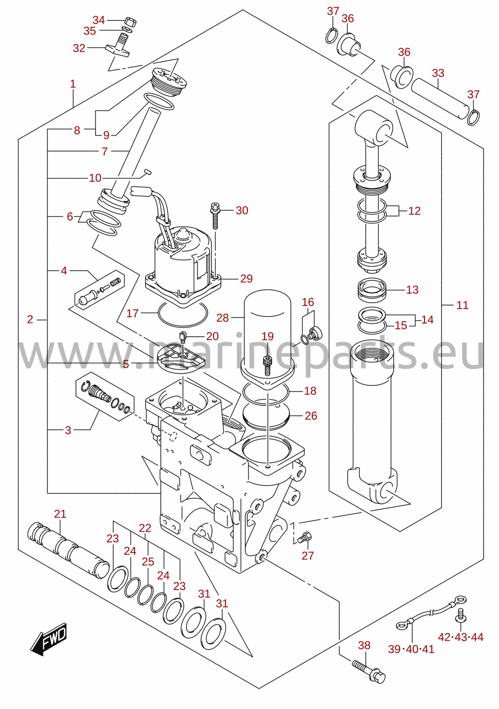 Trimmisilinder (X/XX-transom) 2/2