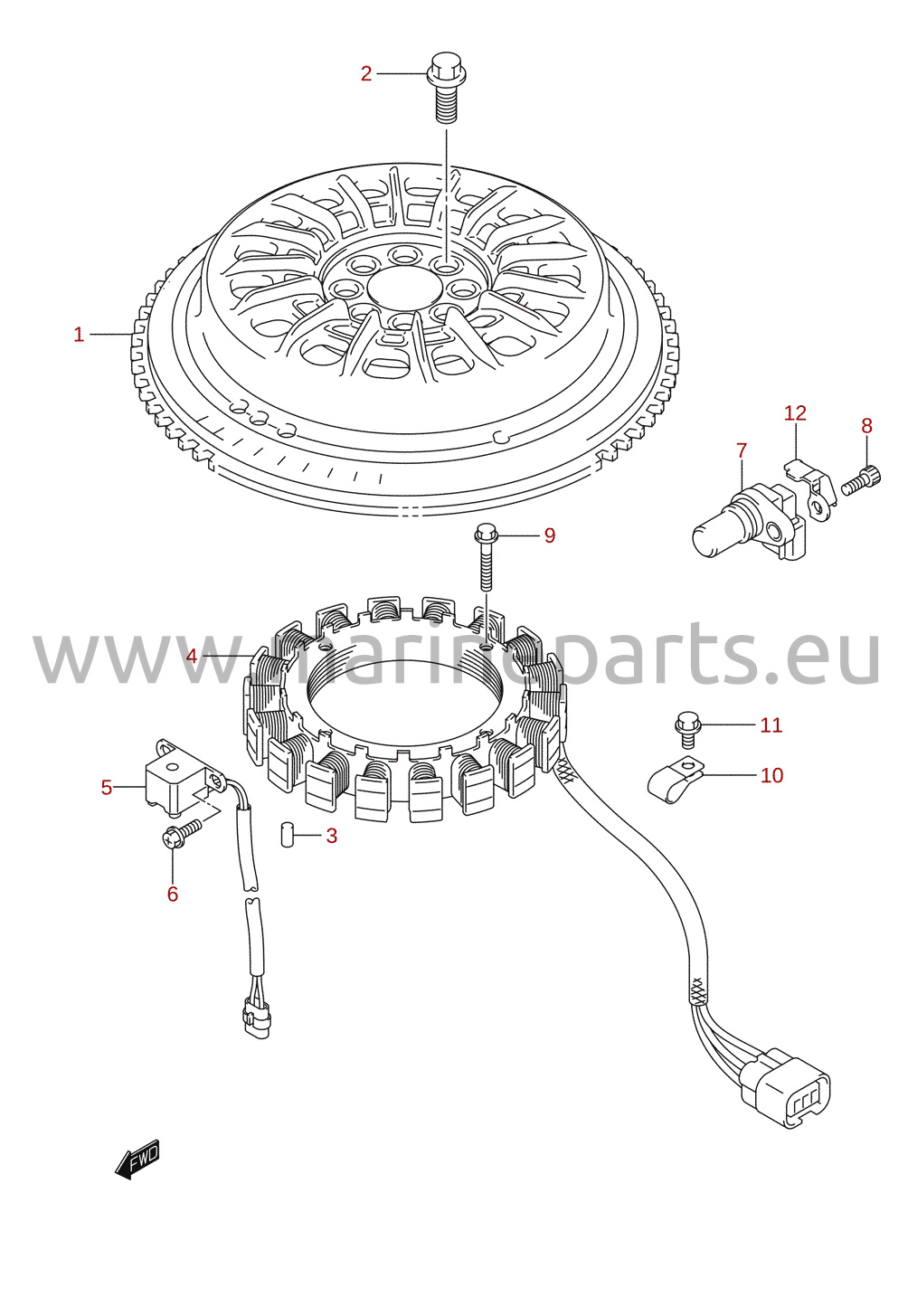 Magnet / generator (DF175TG, DF175ZG)