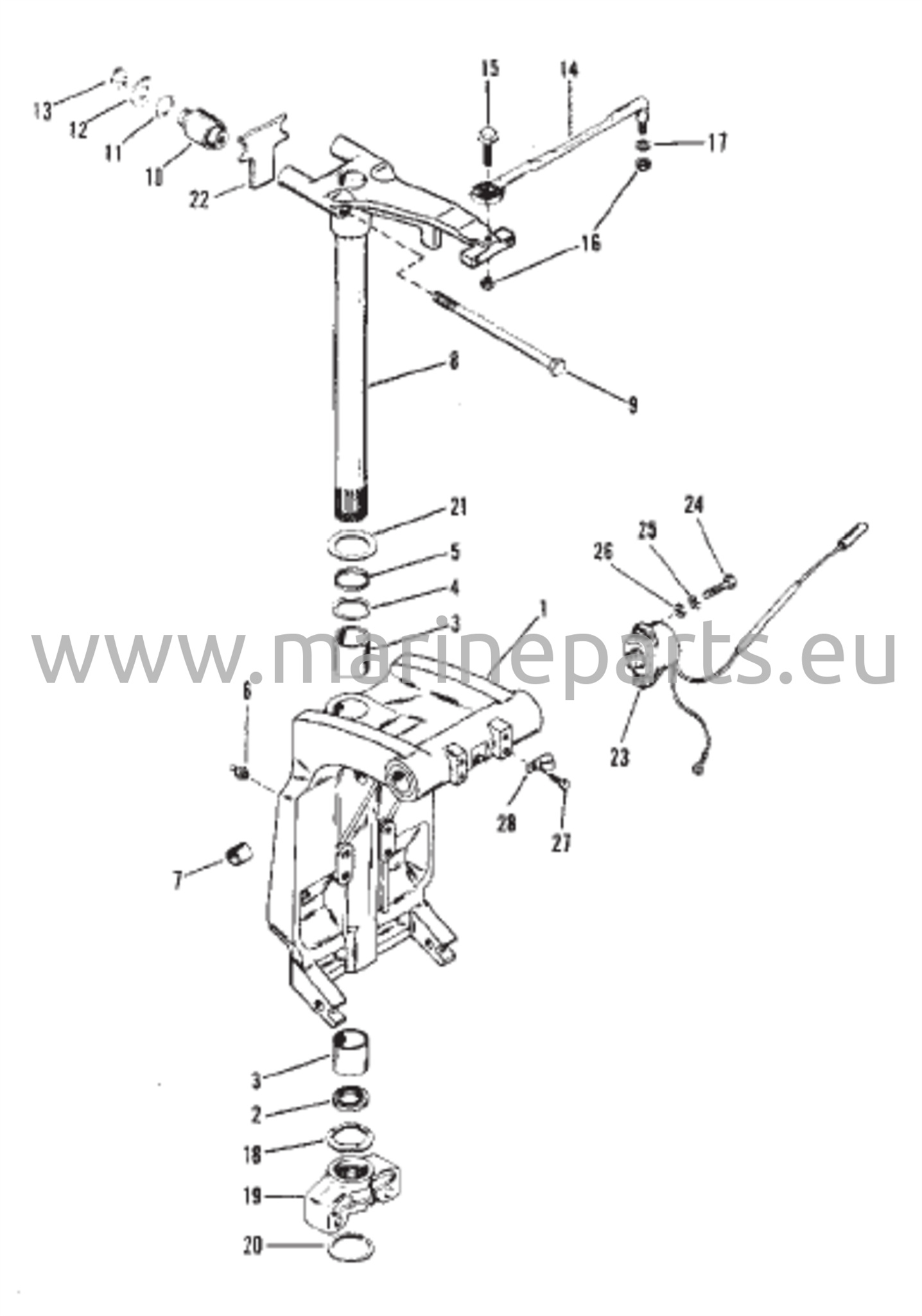 Kääntökiinnike ja ohjausvarsi