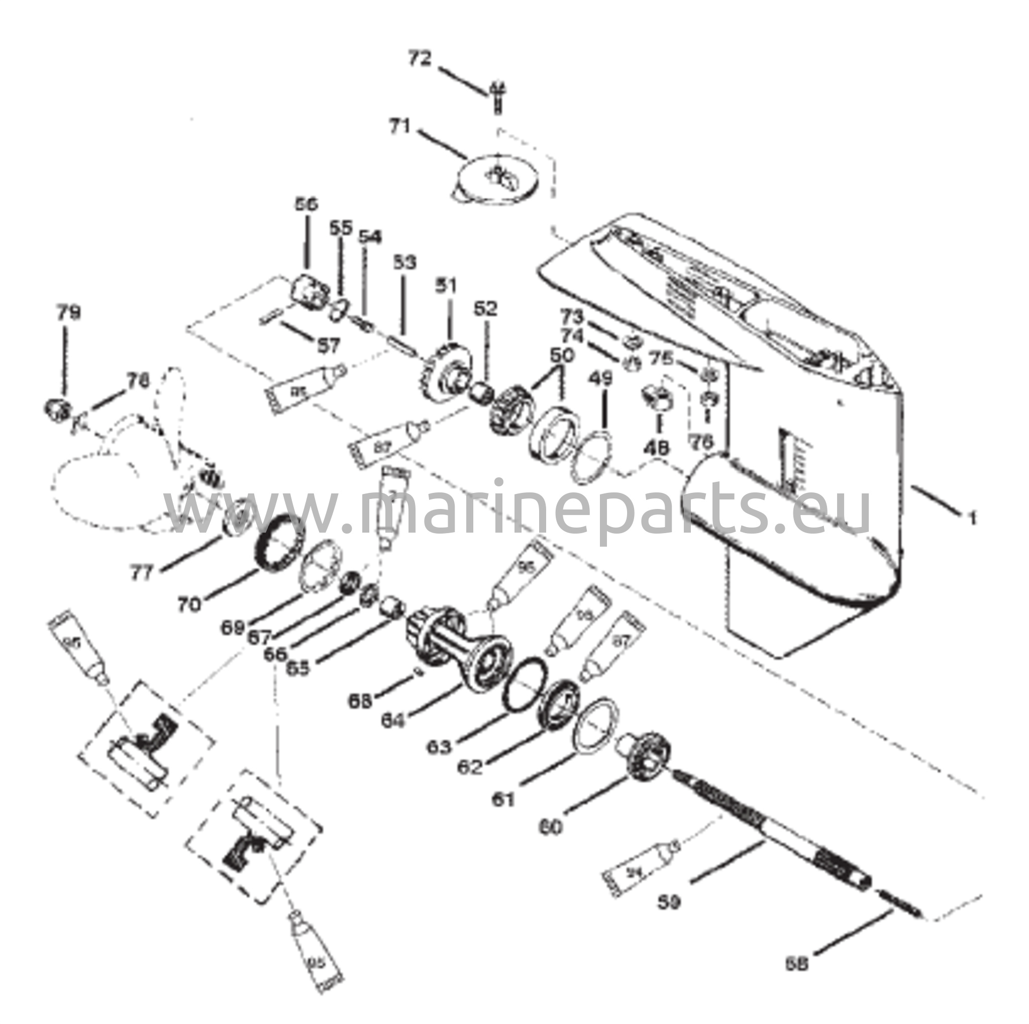 Vaihteiston kotelo (voimansiirtoakseli)
