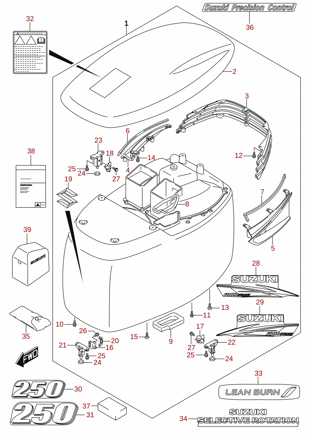 Engine cover (DF250A)