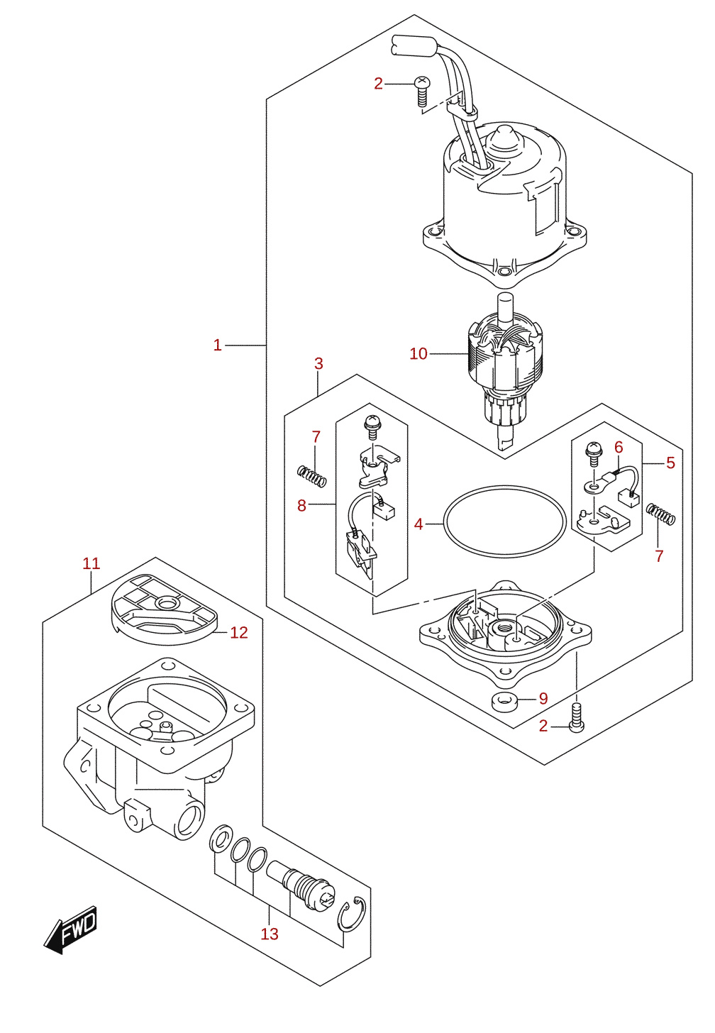 PTT-motor (DF115AST, DF140AT, DF140AZ)