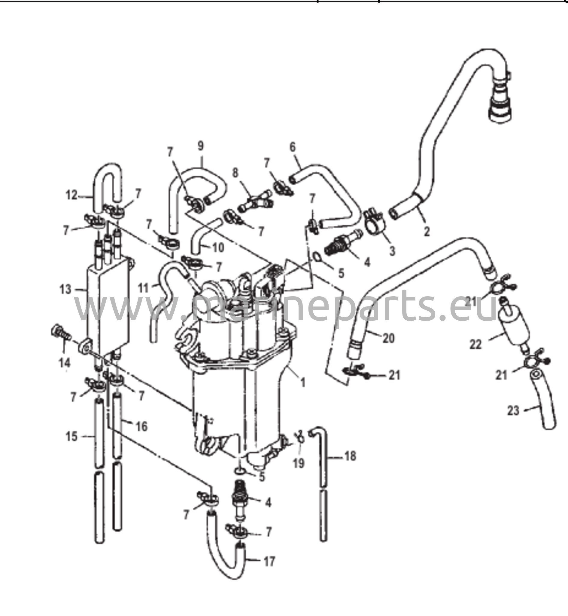 Höyryn erottimen letkujen reititykset