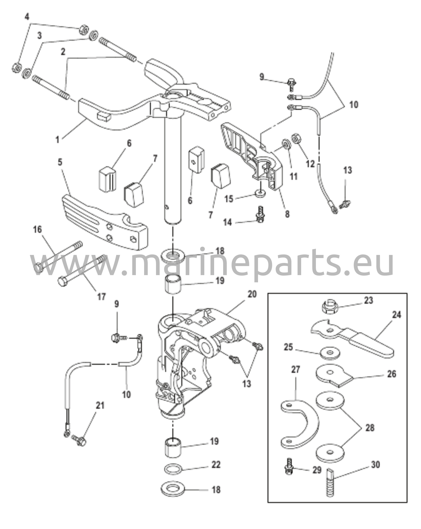 Ohjausvarsi/Kääntökiinnike