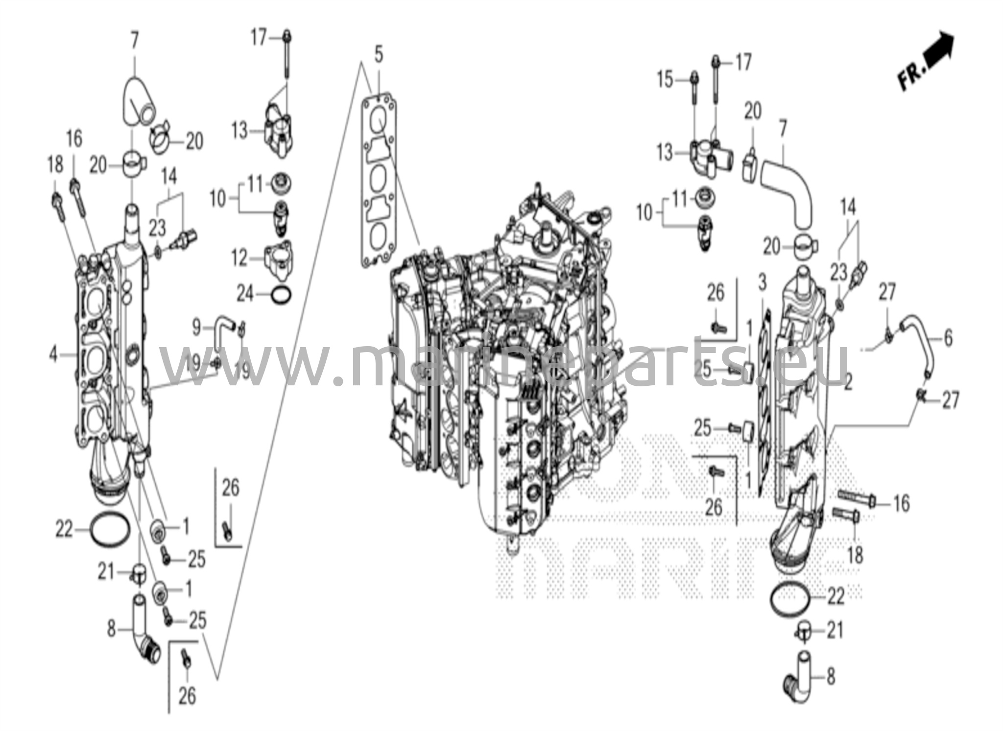 Pakoputkisto/termostaatti
