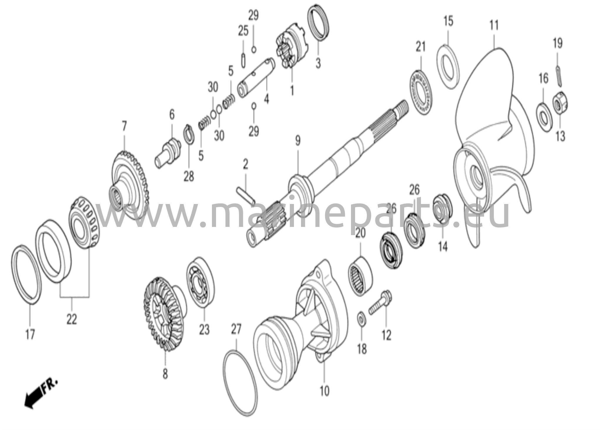 Drivaxel och propeller