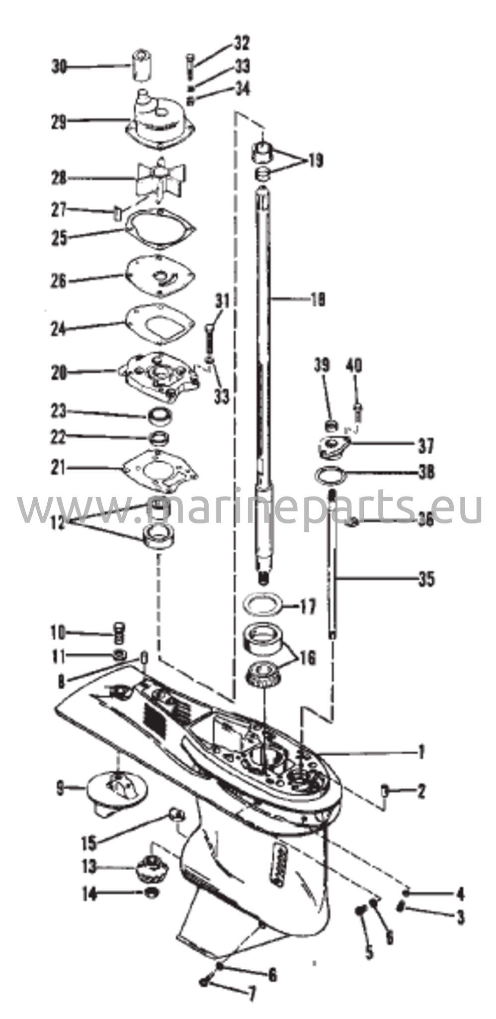 Vaihteiston kotelo (voimansiirtoakseli)