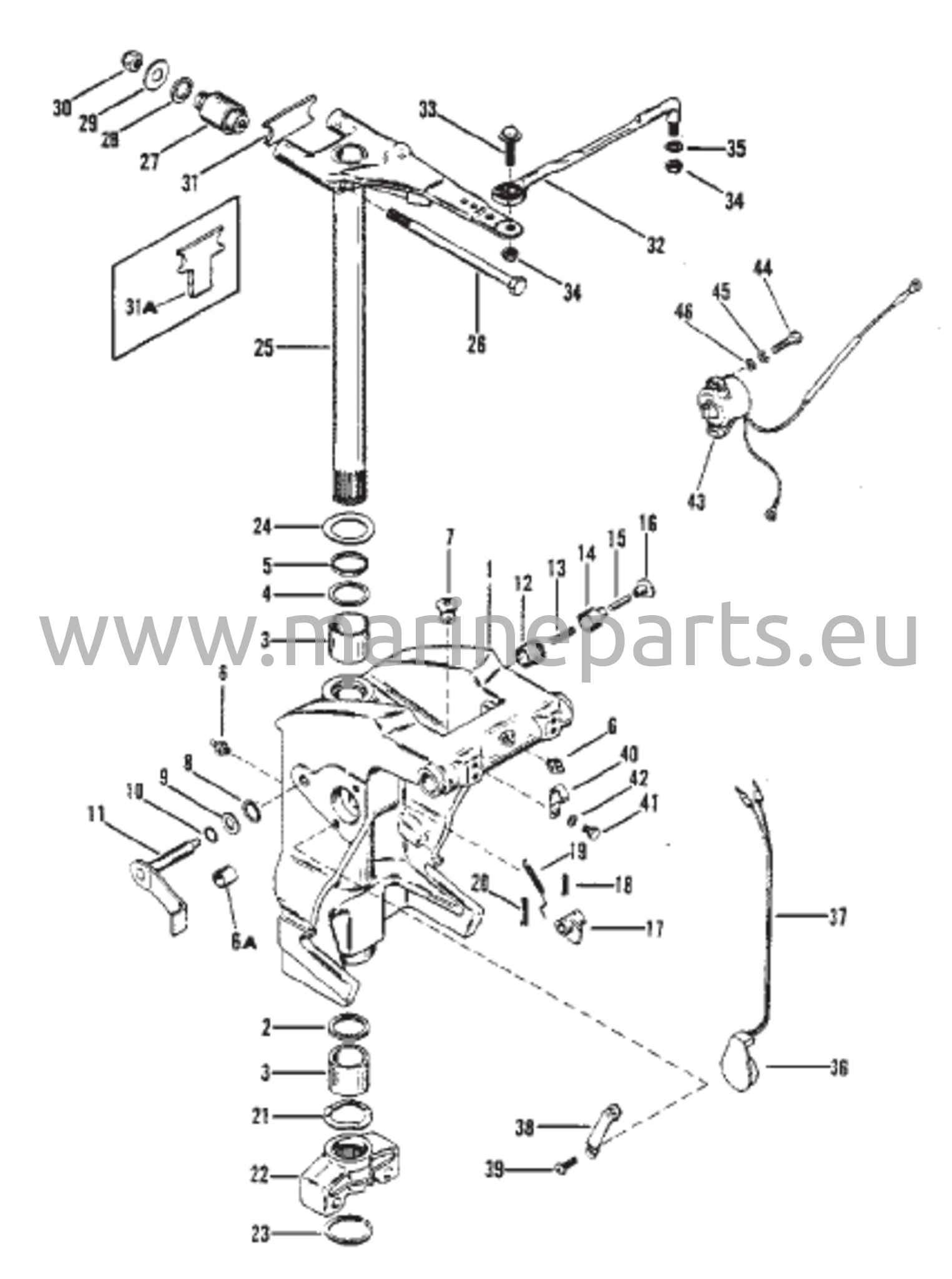 Kääntökiinnike ja ohjausvarsi