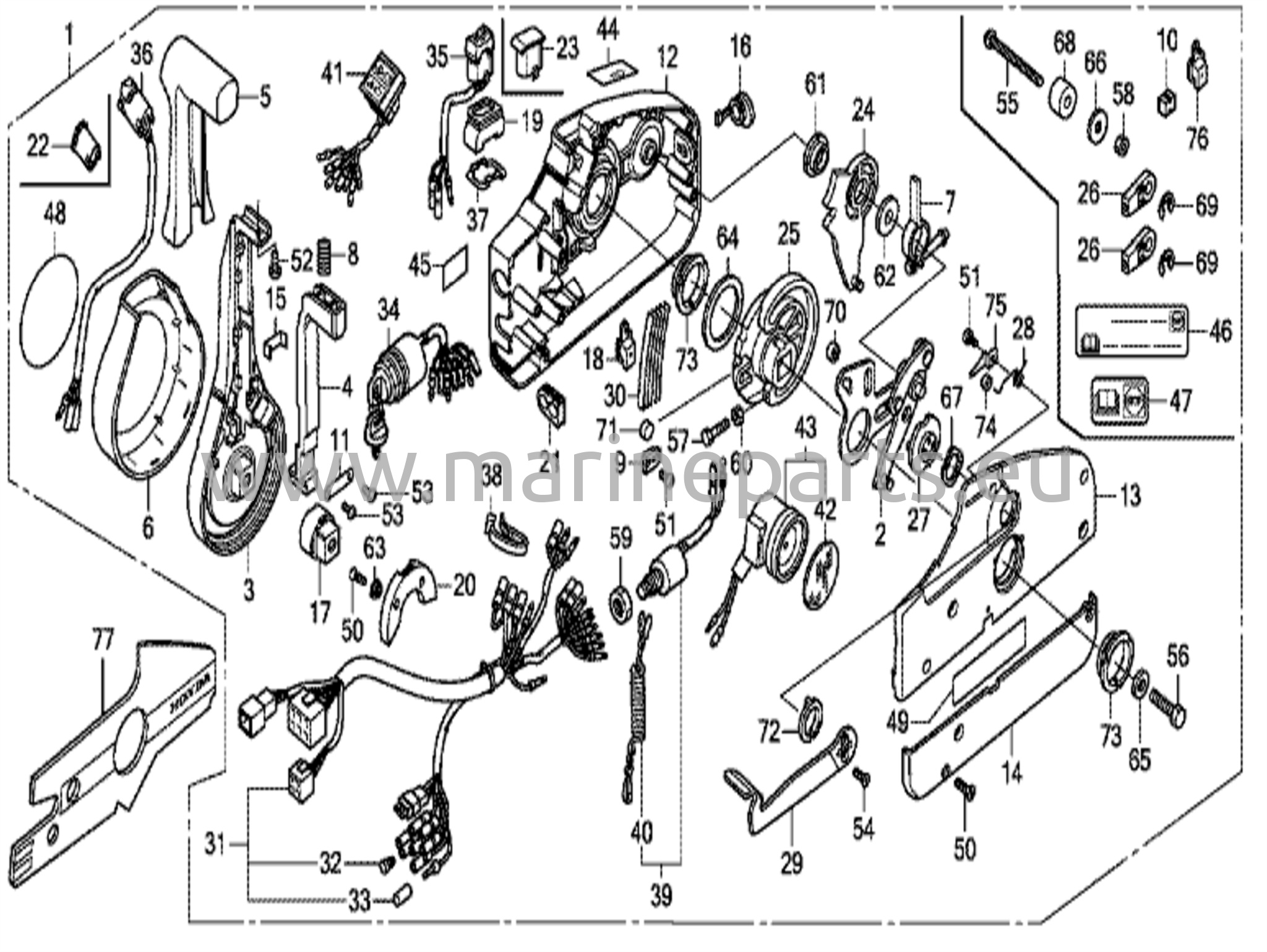 Kaukosäädin (NHK MEC) (kahvan suojus = kromi)