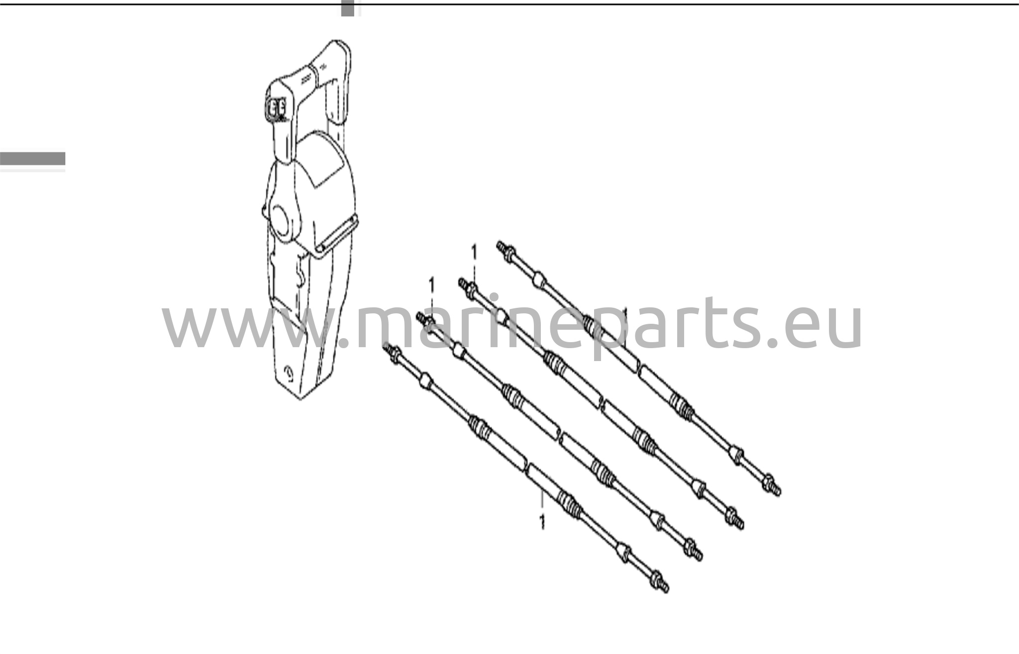 Kaugjuhtimispult (ülemine paigaldus, topelt tüüp) (vasak)