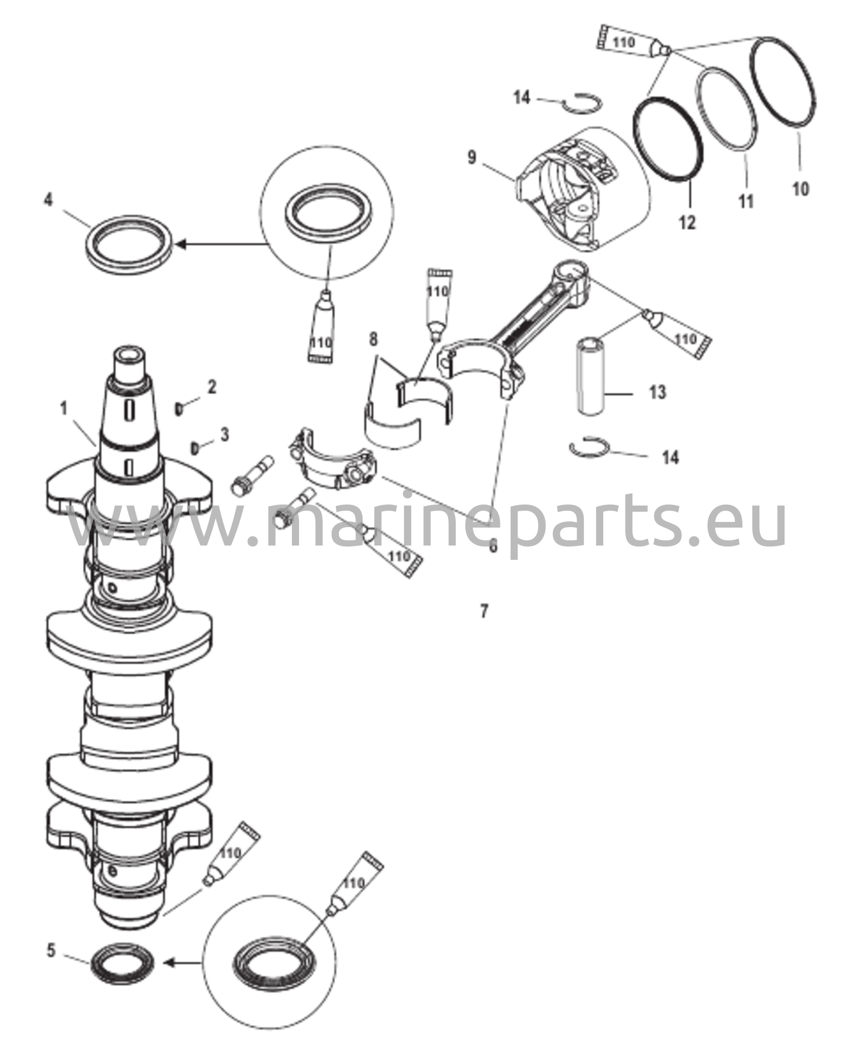 Kampiakseli, männät ja yhdysvarret
