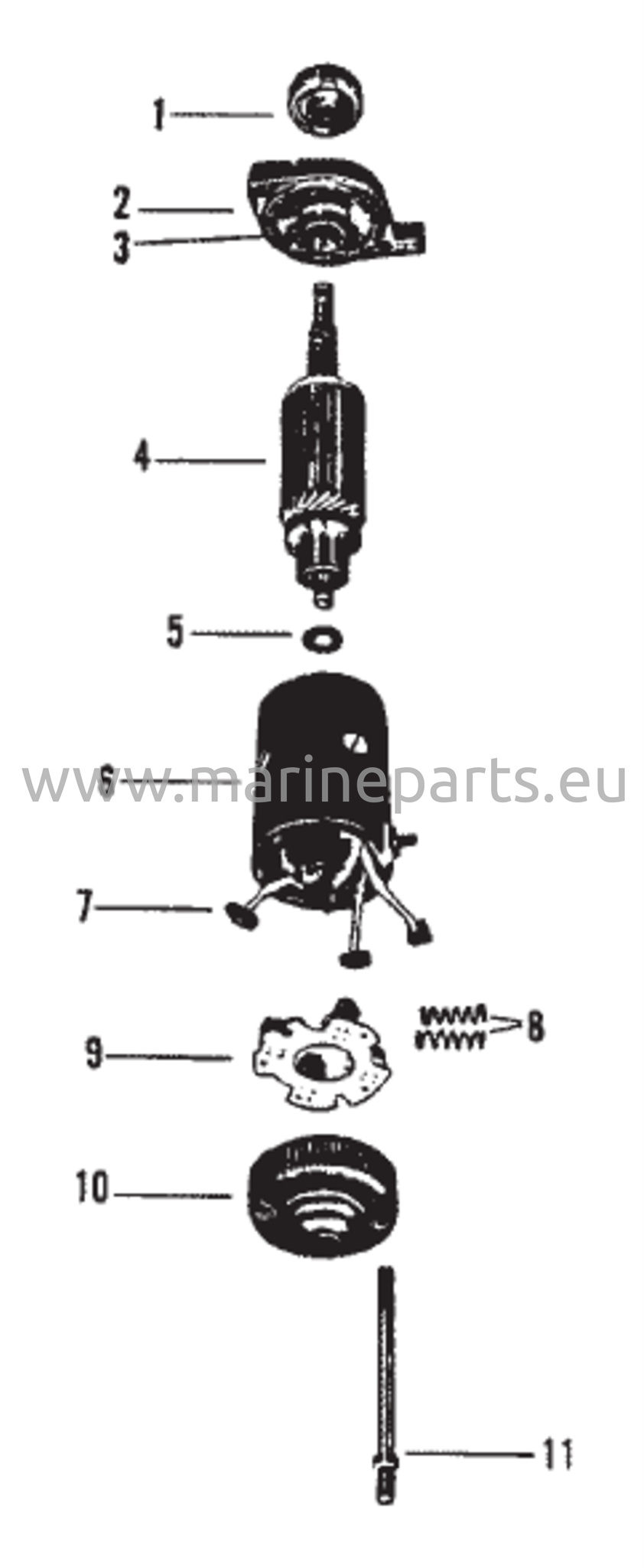 Käynnistinmoottori (Prestolite #MJL-4003B)