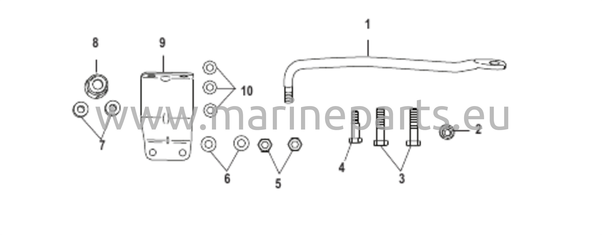 Kiinnityssarja - ohjausvarren tanko 17024A03