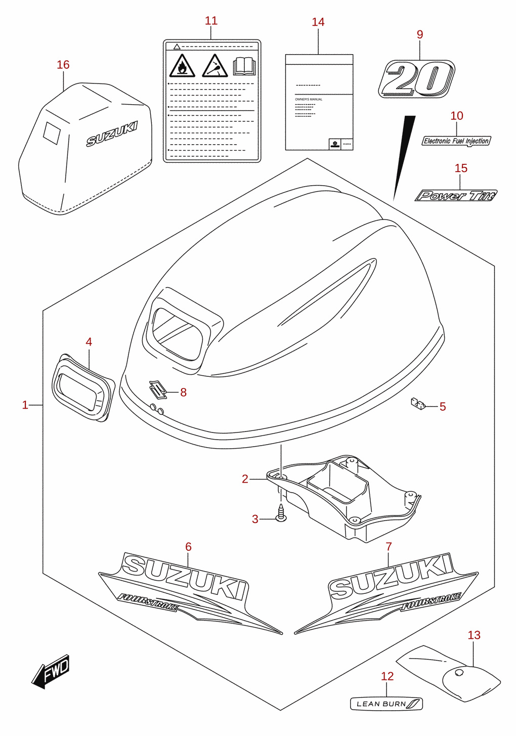 Engine cover (DF20AT, DF20ATH)