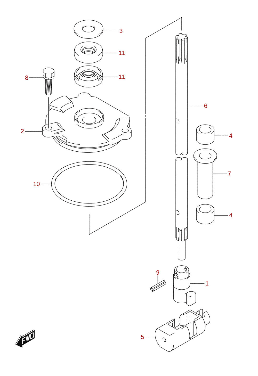 Gearstang (DF115AZ, DF140AZ)