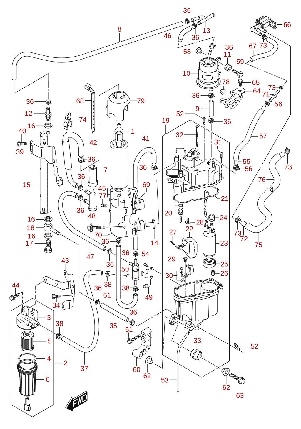 Pompe à carburant / séparateur de vapeurs