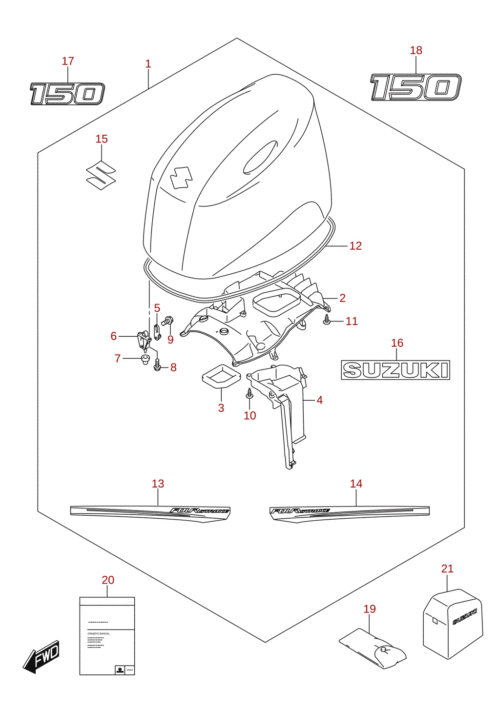 Poklopac motora (DF150AP)